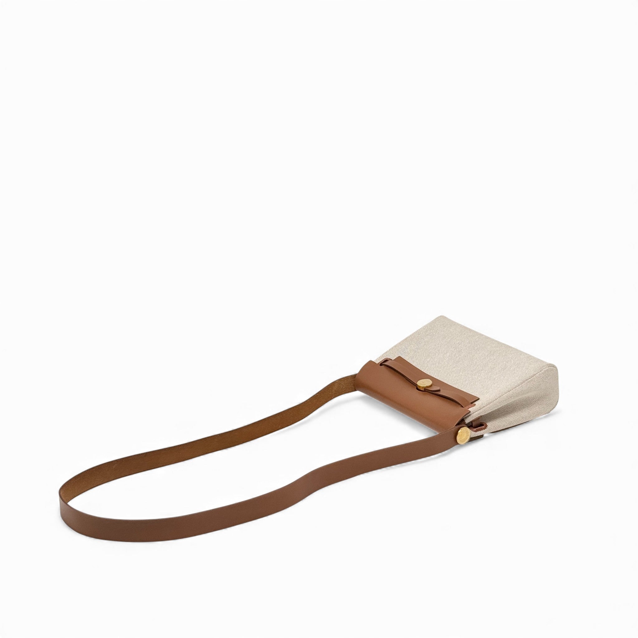 Hermes Fauve Canvas Mini Herbag