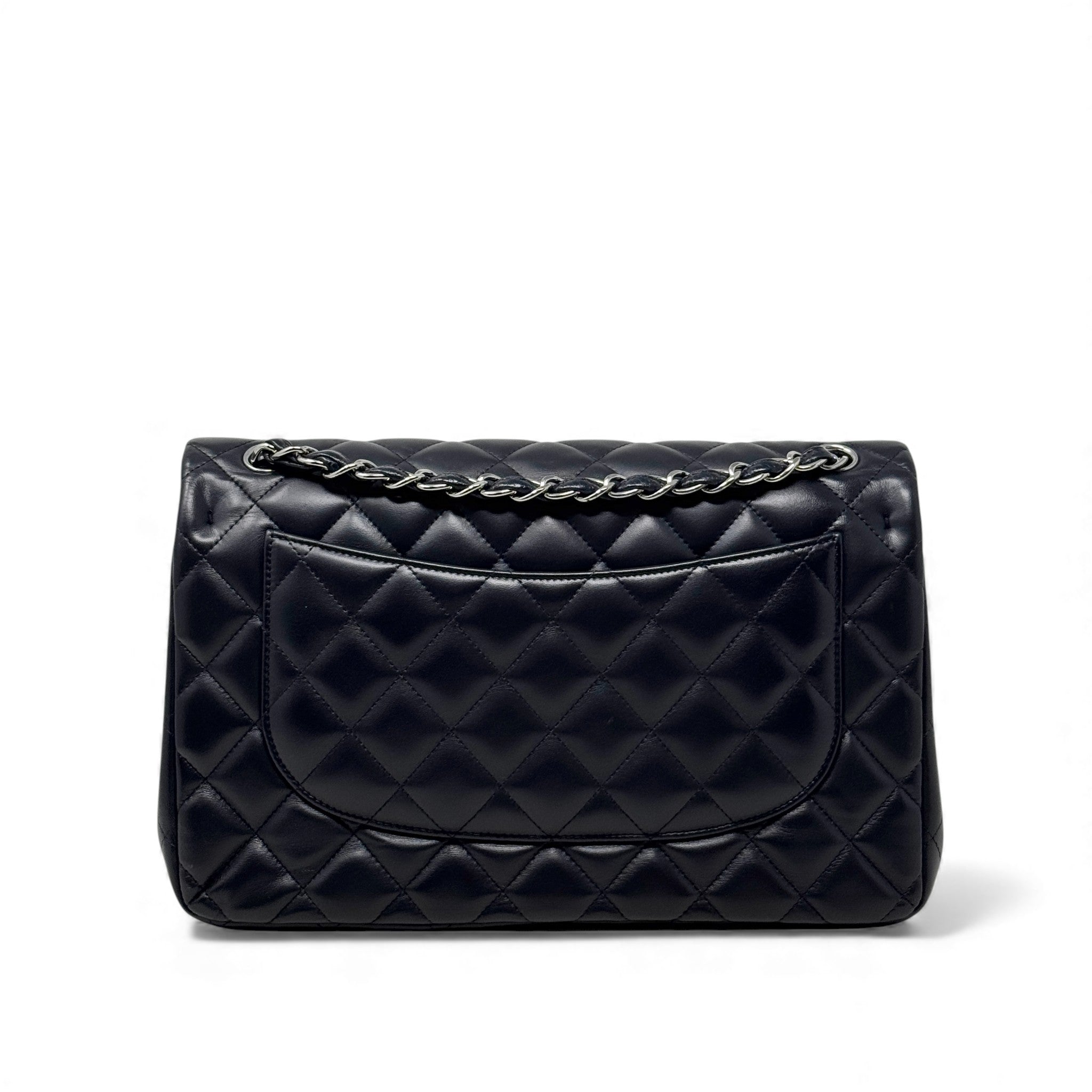 Chanel Blue Lambskin Jumbo Classic Flap