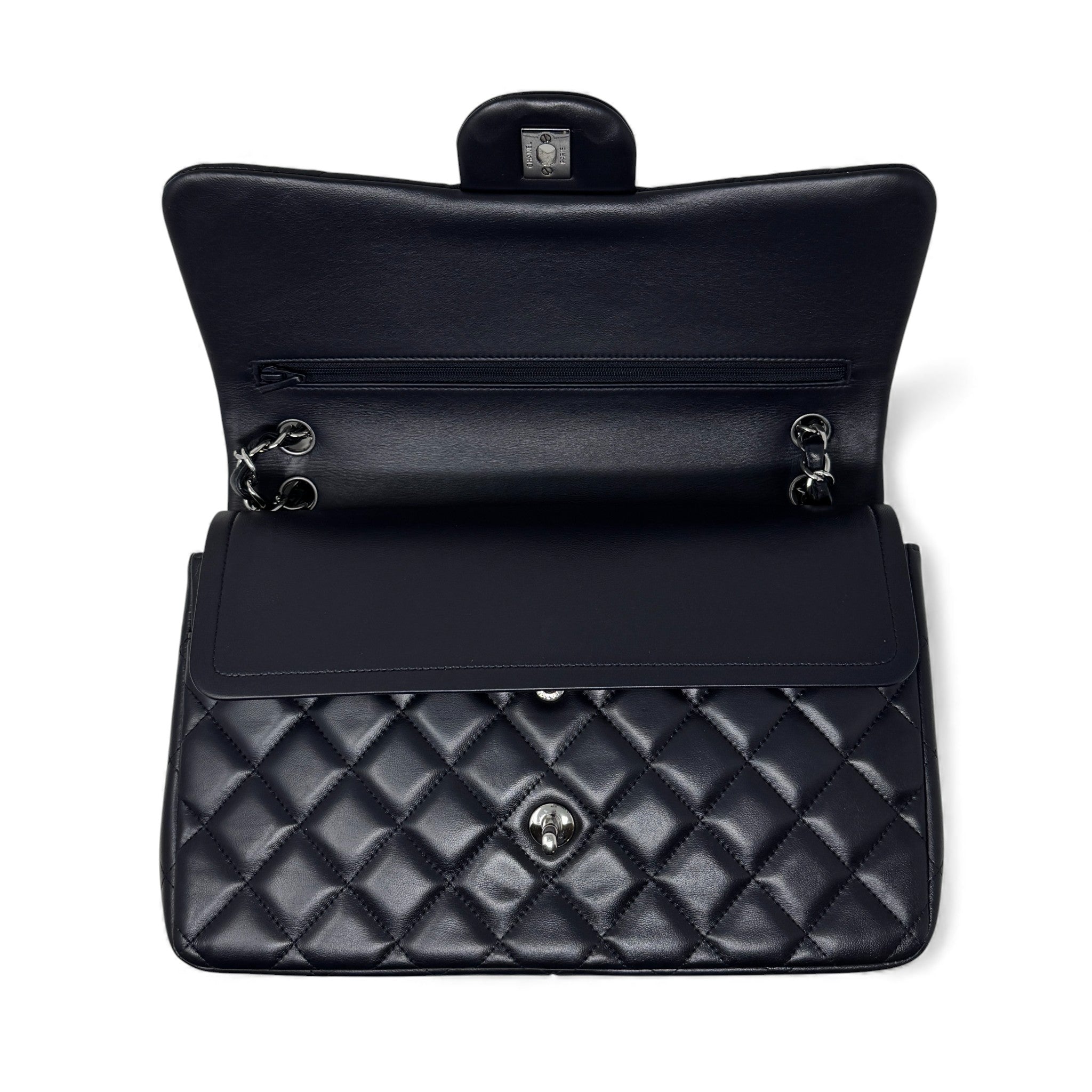 Chanel Blue Lambskin Jumbo Classic Flap