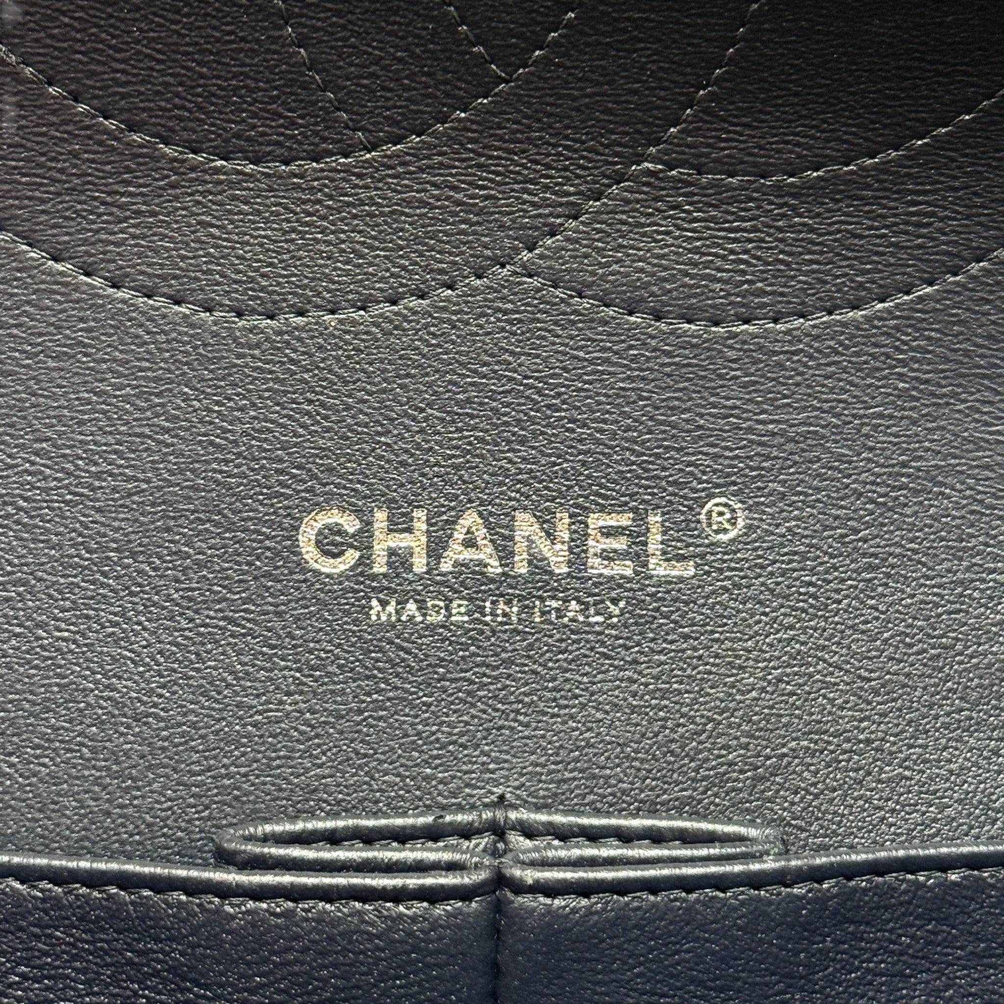 Chanel Blue Lambskin Jumbo Classic Flap