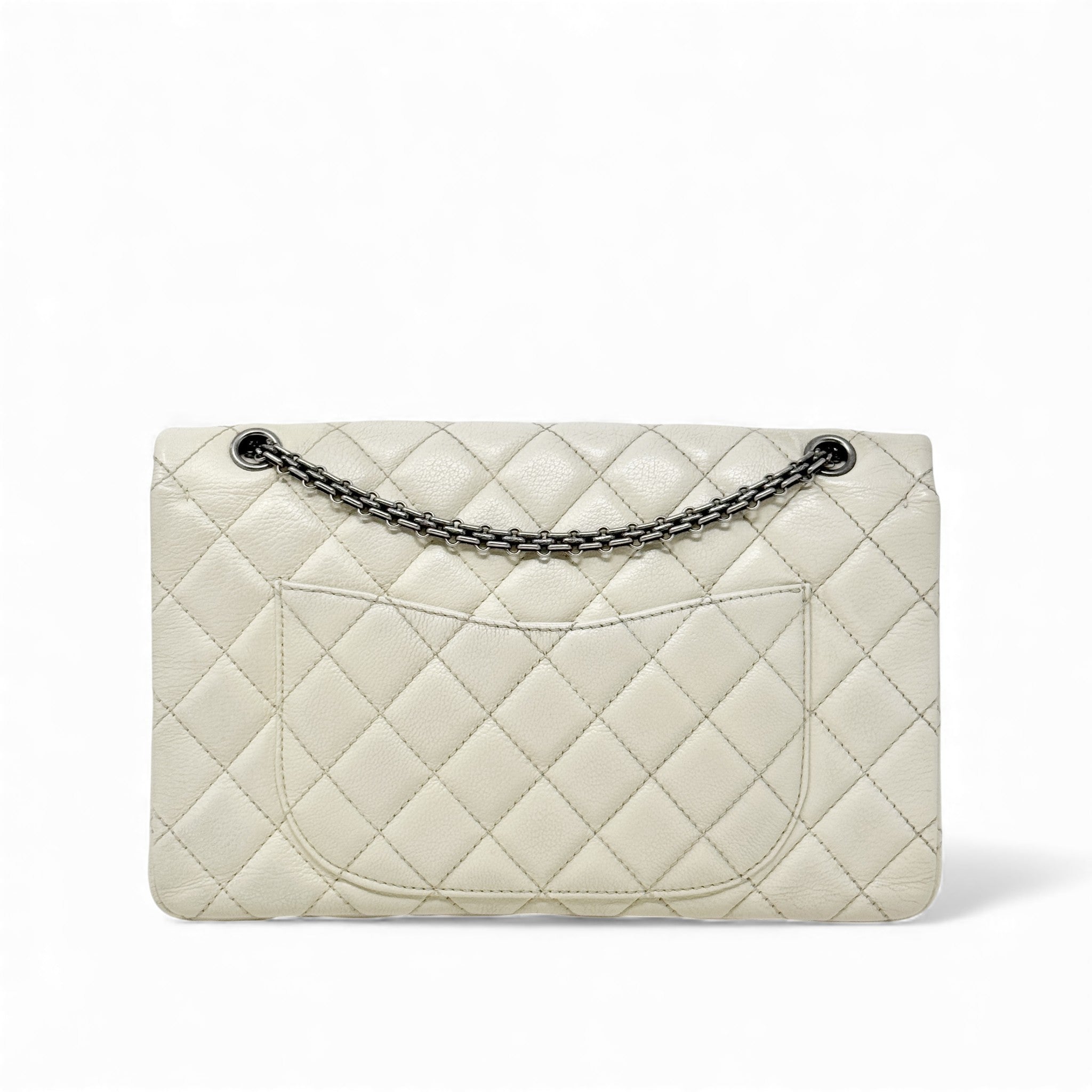 Chanel White Calfskin 2.55 Reissue 227