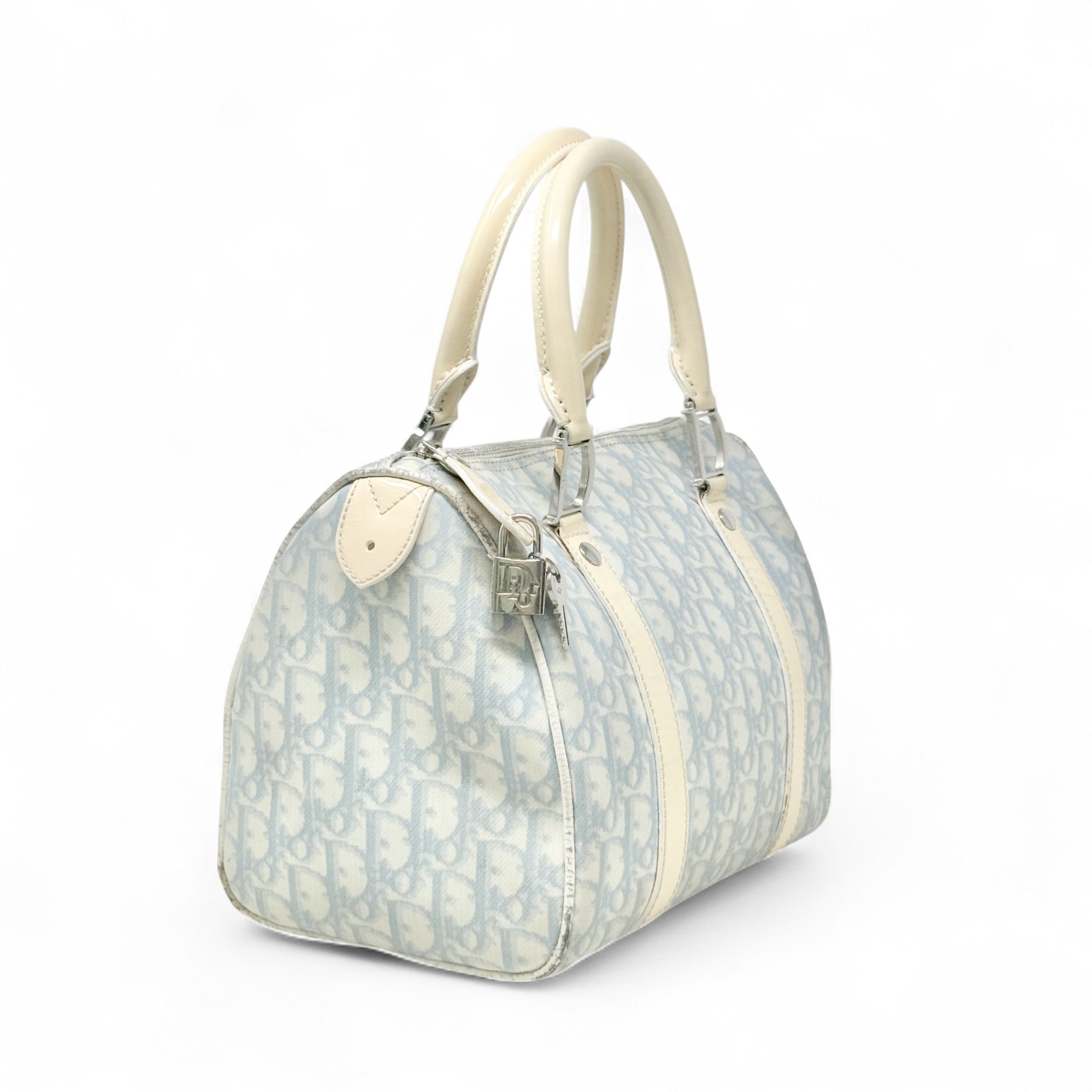 Dior Light Blue Oblique Boston Bag