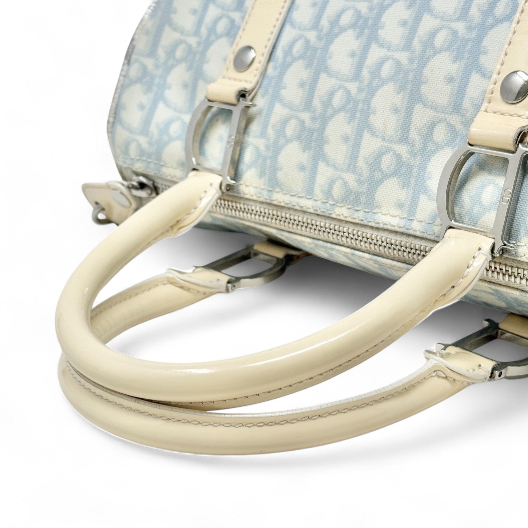 Dior Light Blue Oblique Boston Bag