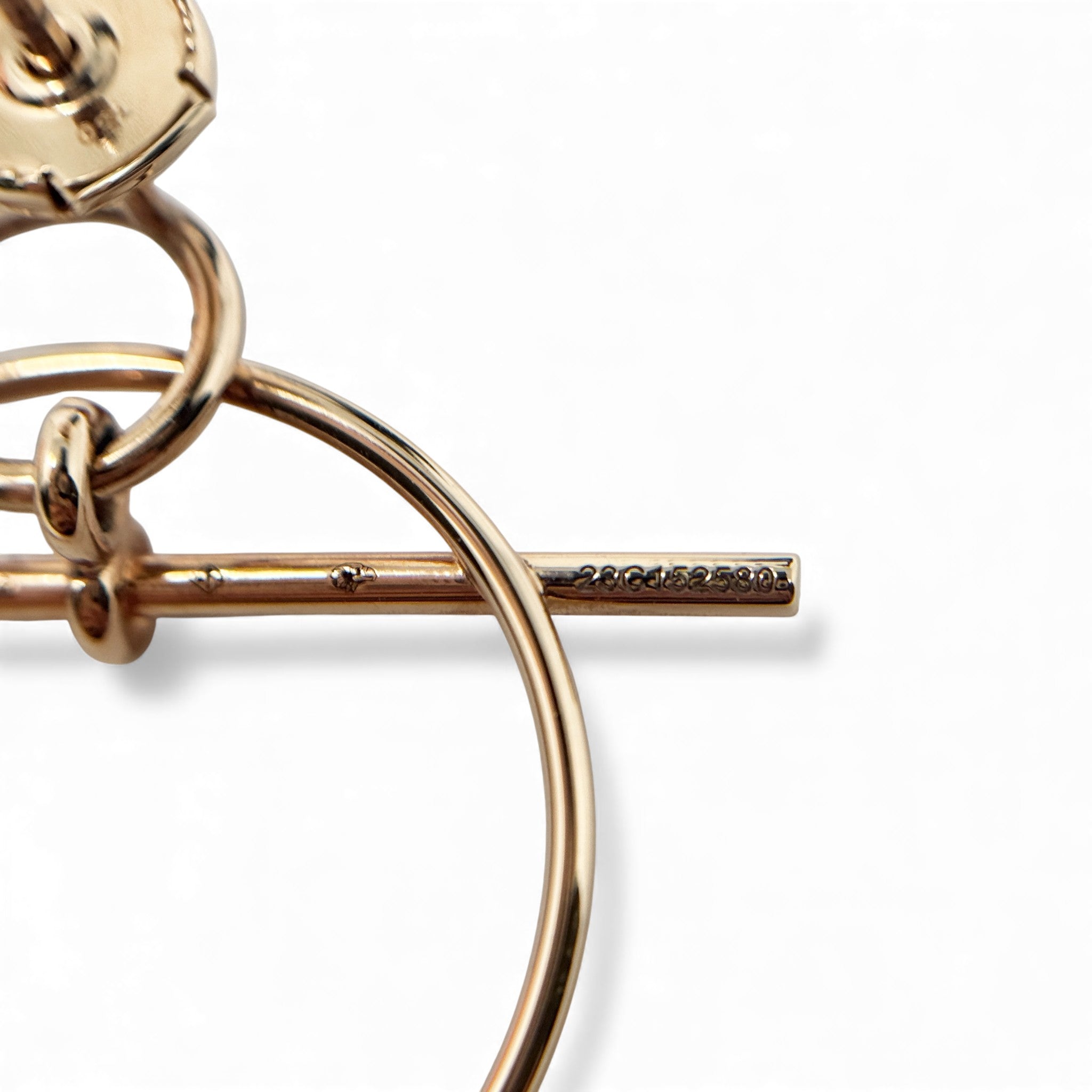 Hermes Rose Gold Small Loop Earrings