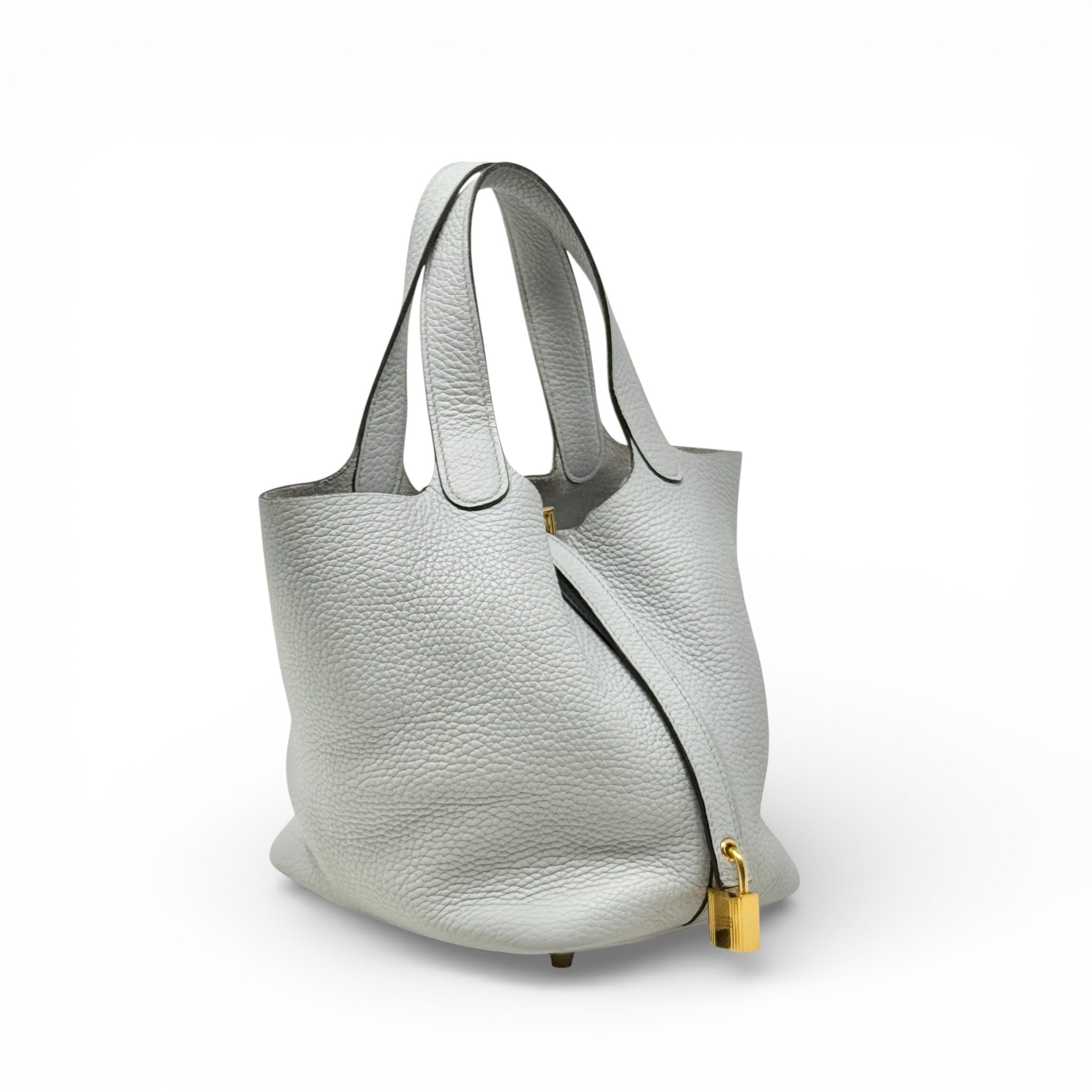 Hermes Blue Pale Clemence Picotin 18