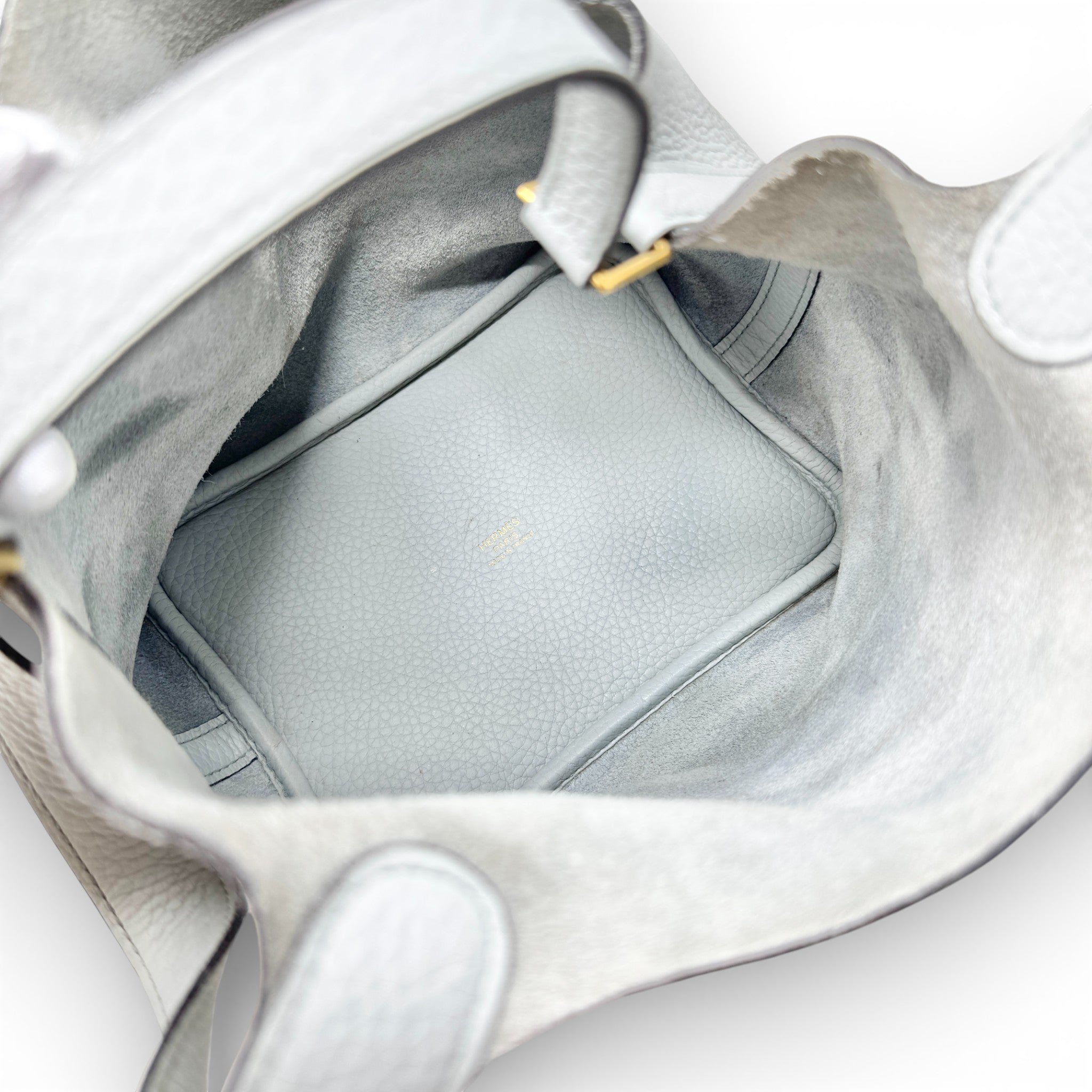 Hermes Blue Pale Clemence Picotin 18