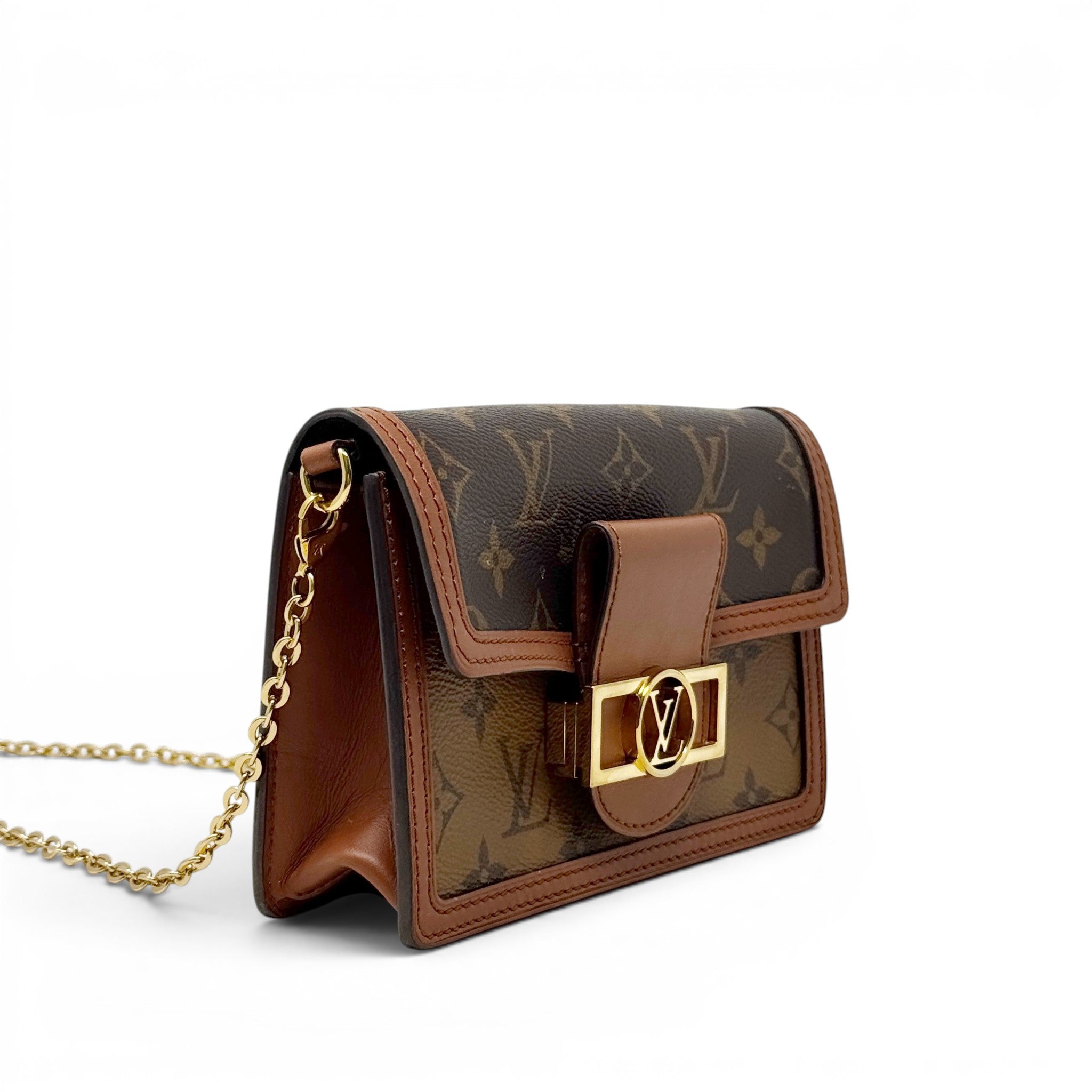 Louis Vuitton Reverse Monogram Dauphine Chain Wallet