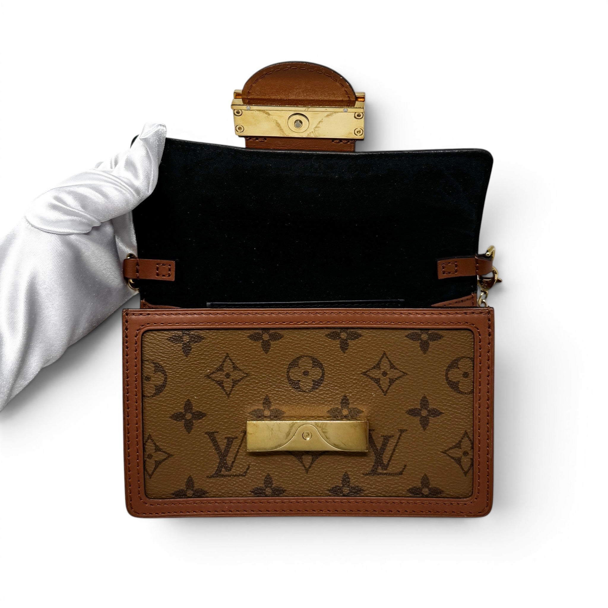 Louis Vuitton Reverse Monogram Dauphine Chain Wallet