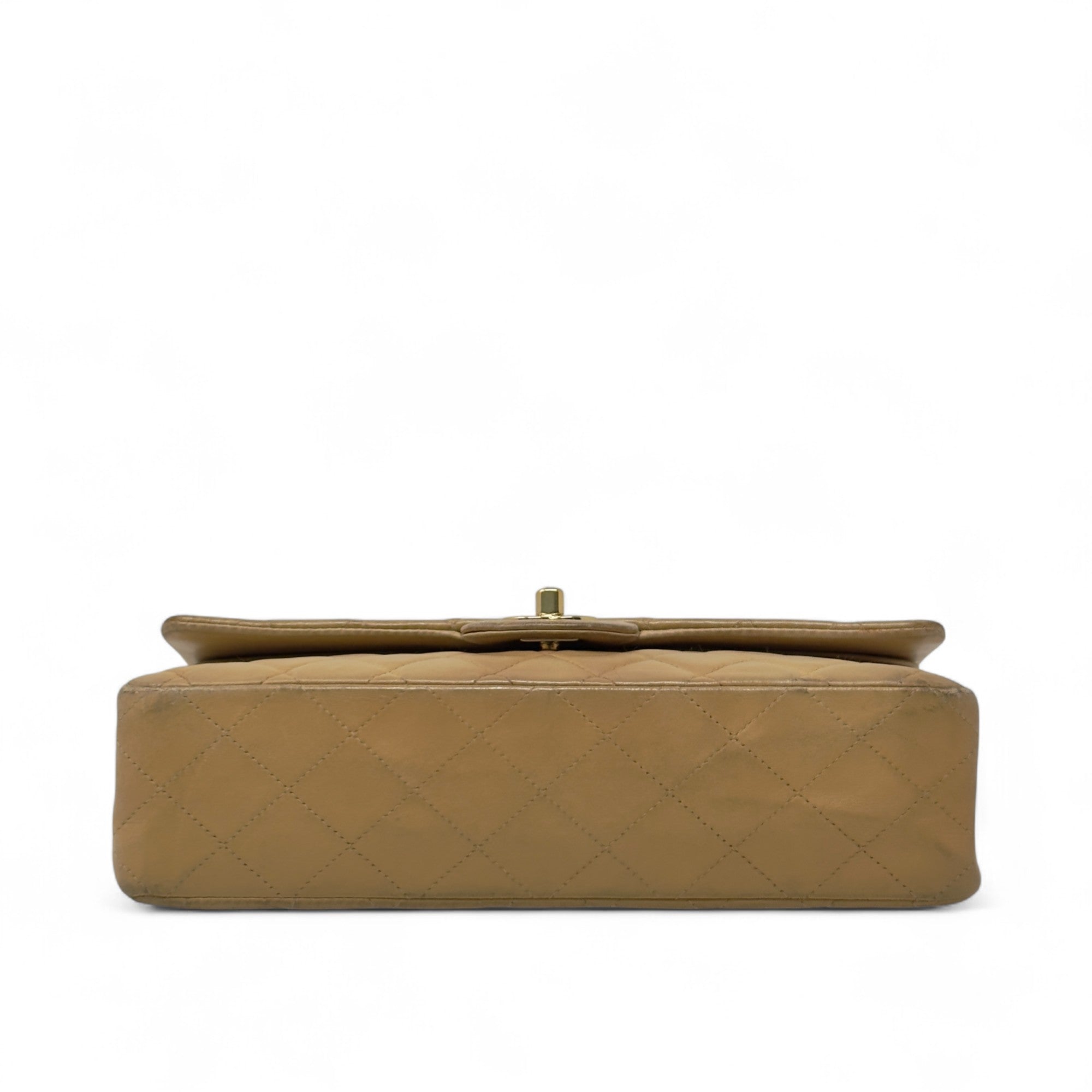 Chanel Beige Medium Vintage Classic Flap