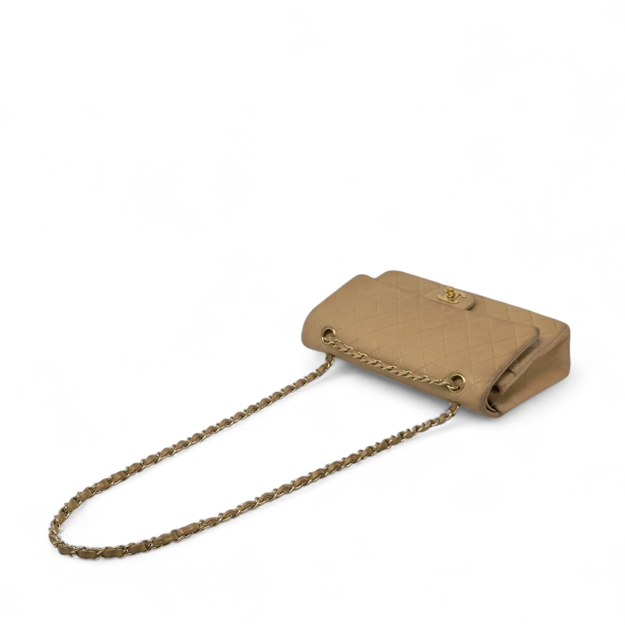 Chanel Beige Medium Vintage Classic Flap