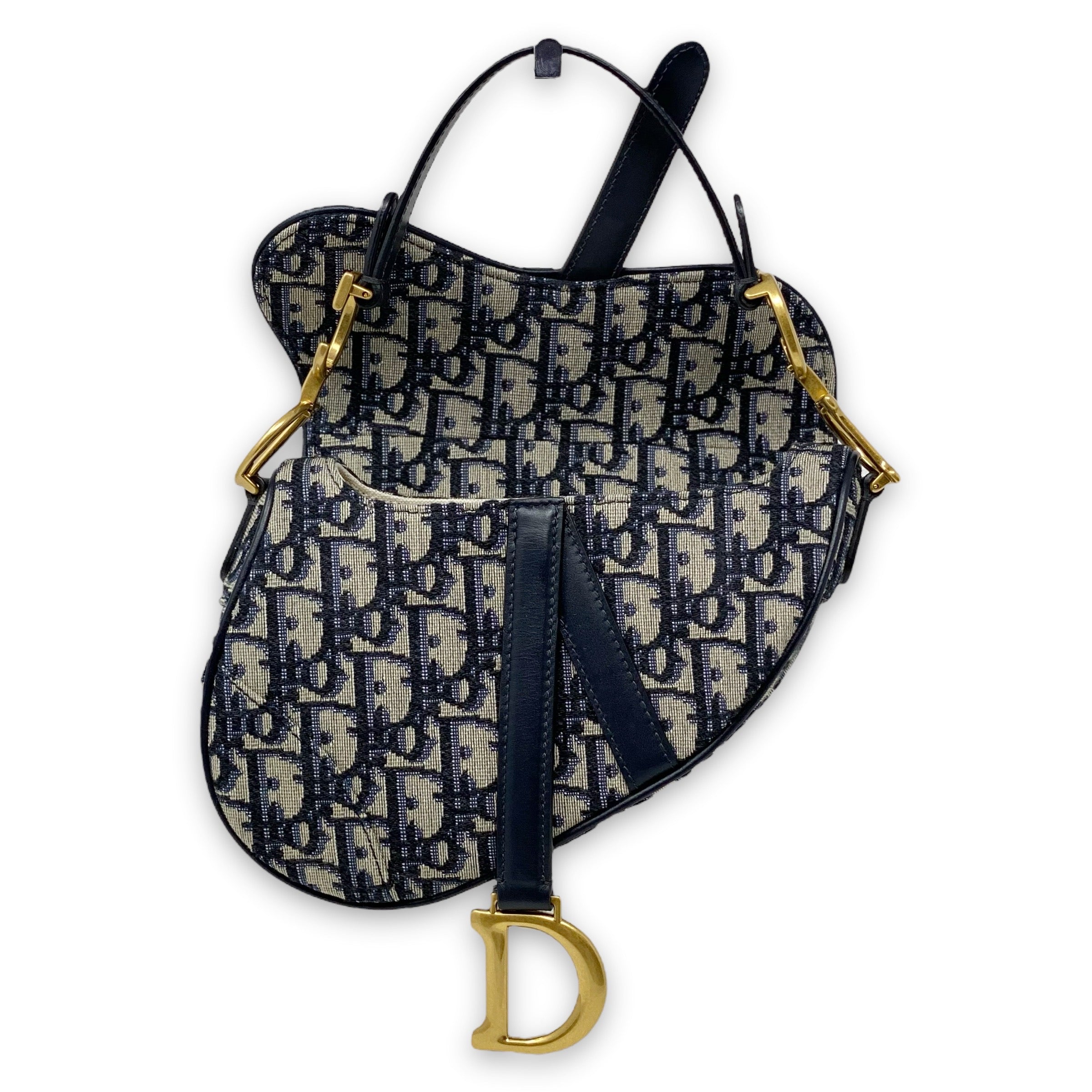 Dior Blue Oblique Mini Saddle Bag