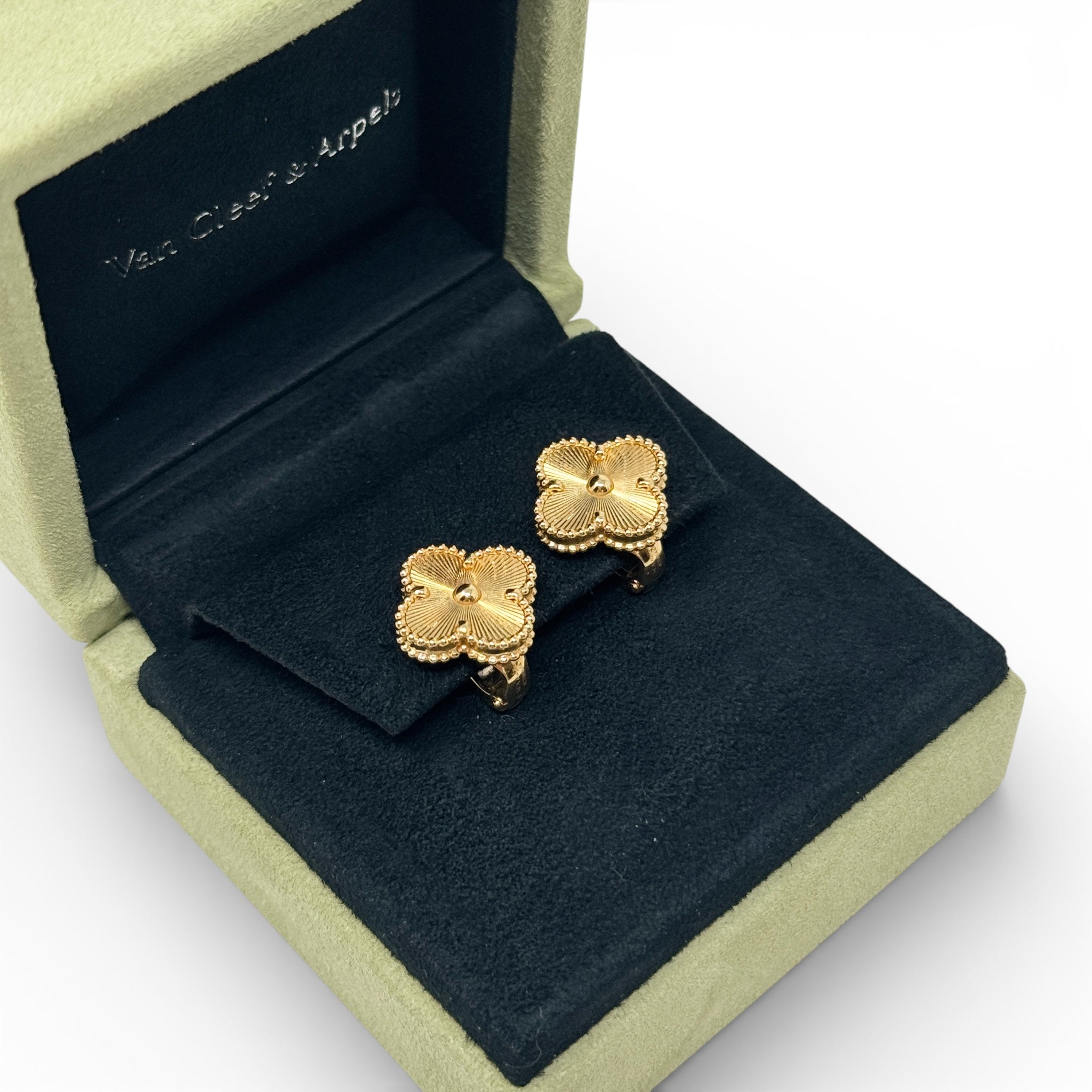 Van Cleef & Arpels Vintage Alhambra Guilloché Earrings