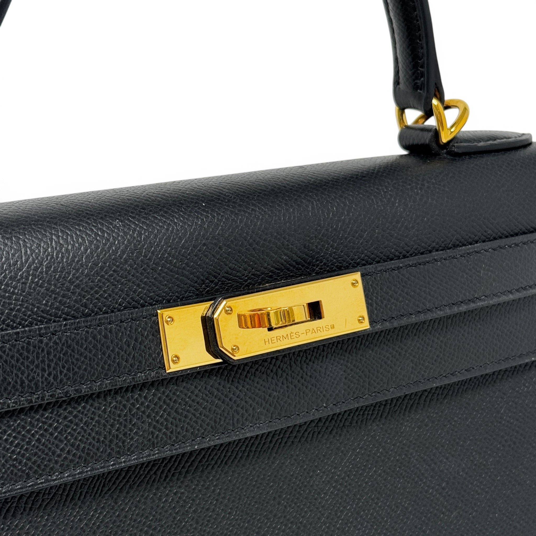 Hermes Noir Epsom Kelly 28