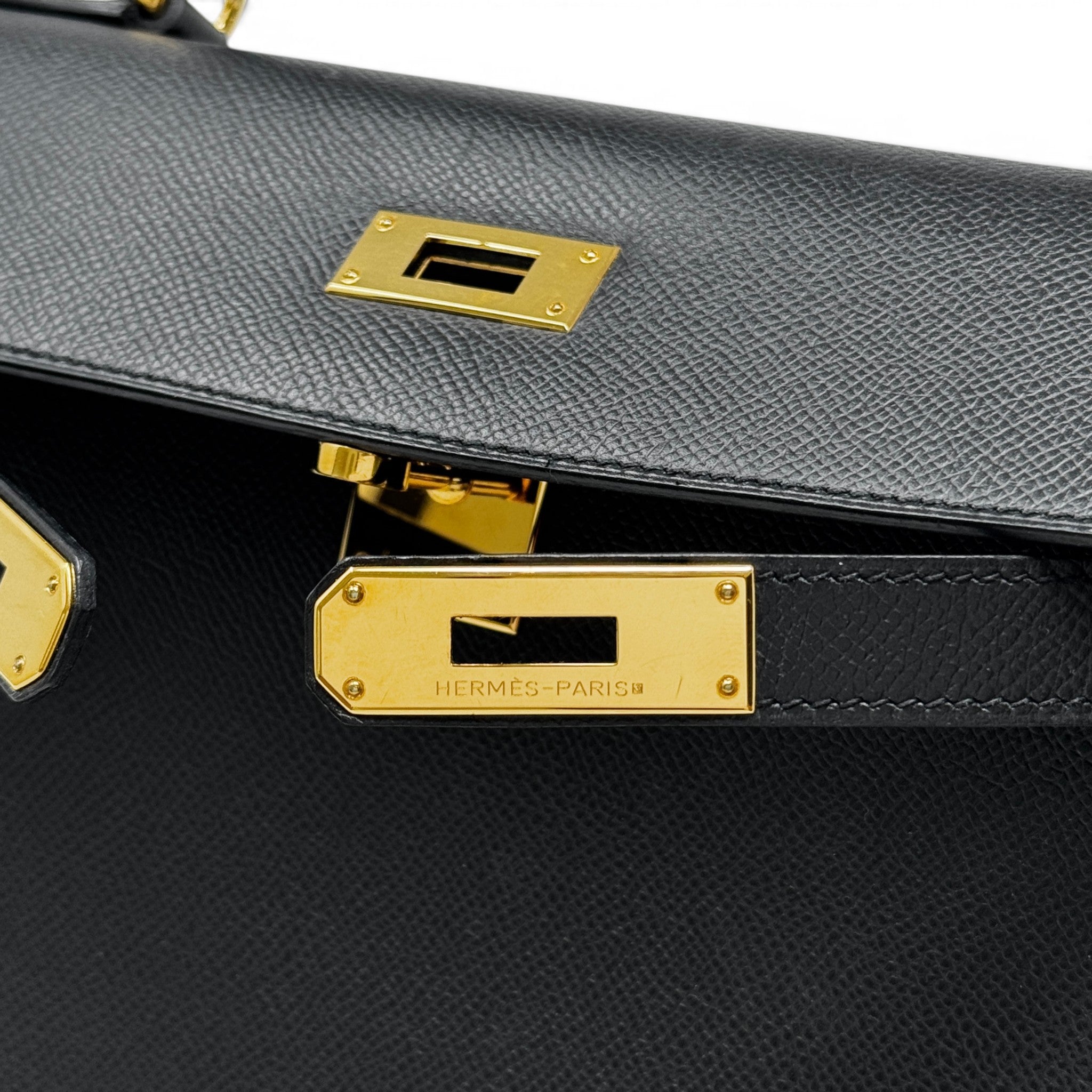 Hermes Noir Epsom Kelly 28