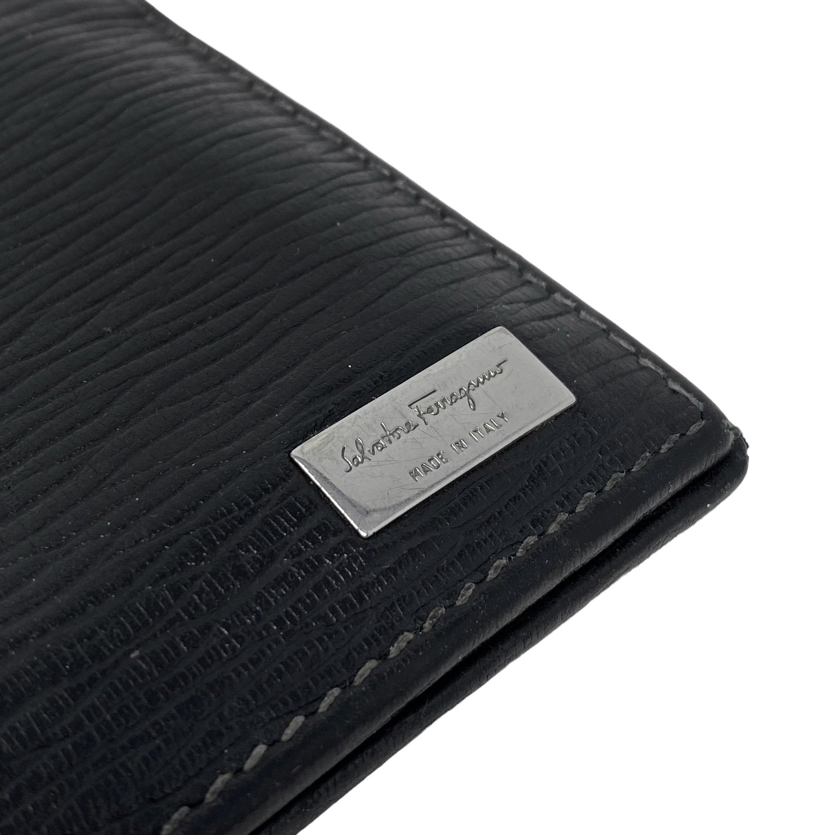 Ferragamo Black Bi-Fold Wallet