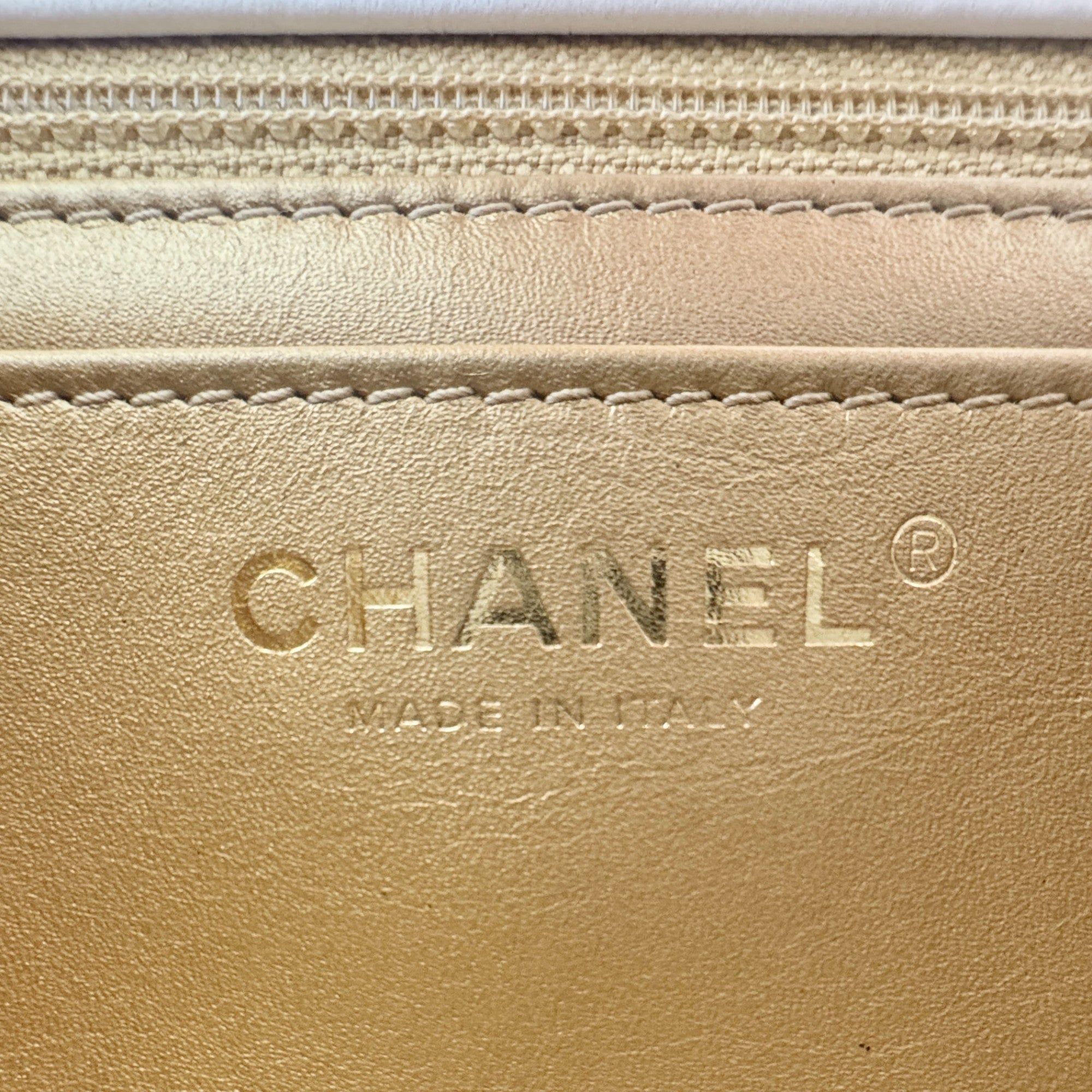Chanel White Pearl Crush Mini Square Flap