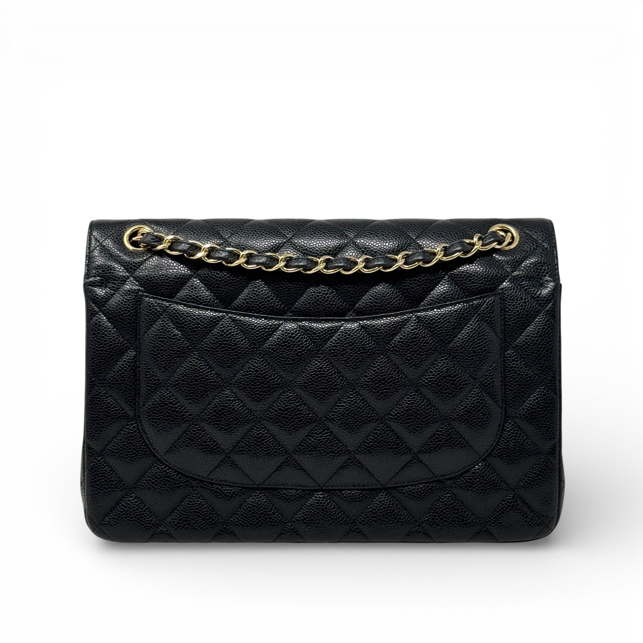 Chanel Black Caviar Jumbo Classic Flap