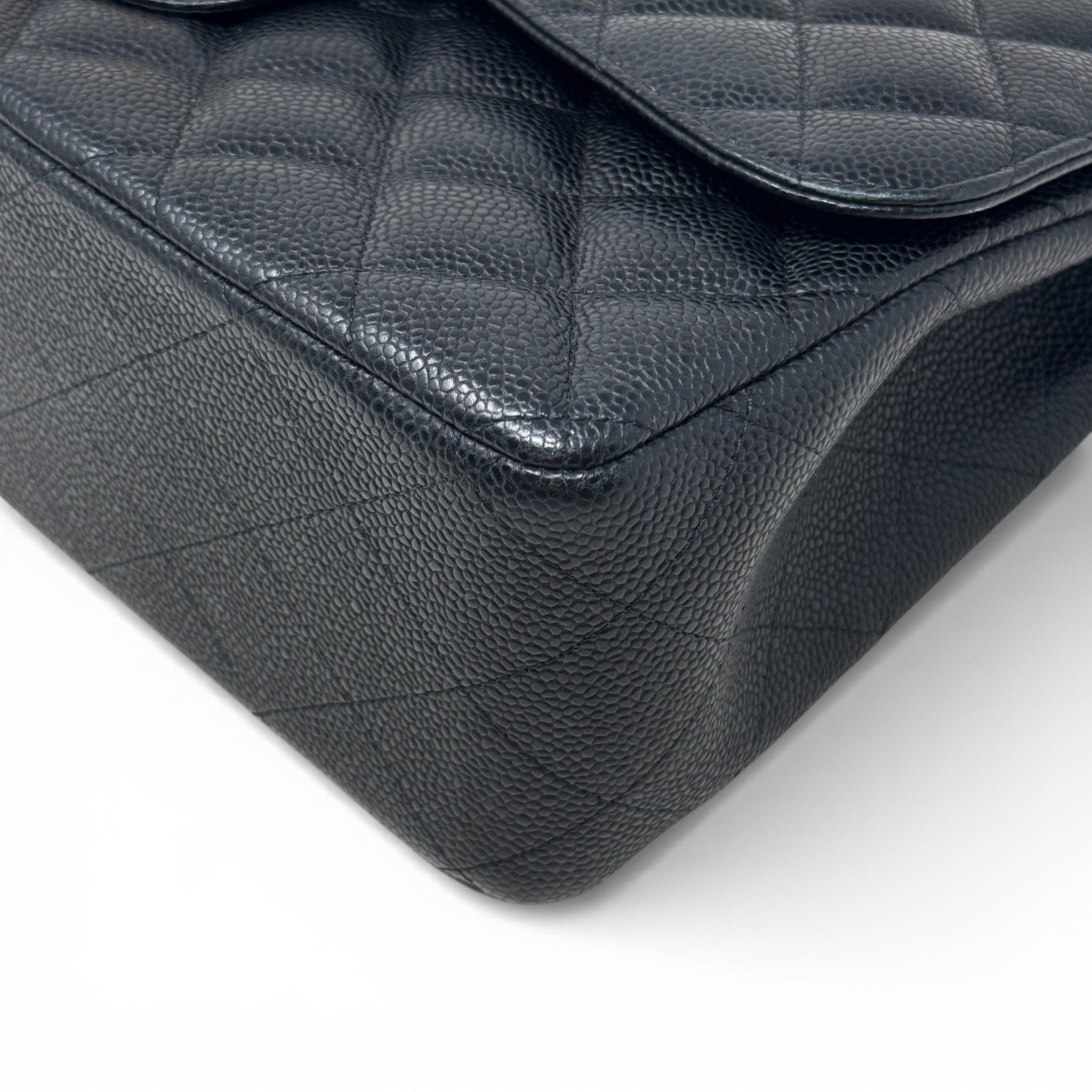 Chanel Black Caviar Jumbo Classic Flap