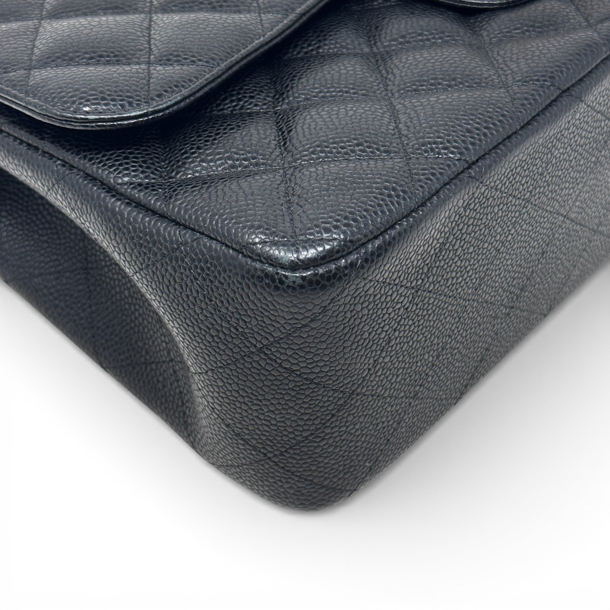 Chanel Black Caviar Jumbo Classic Flap