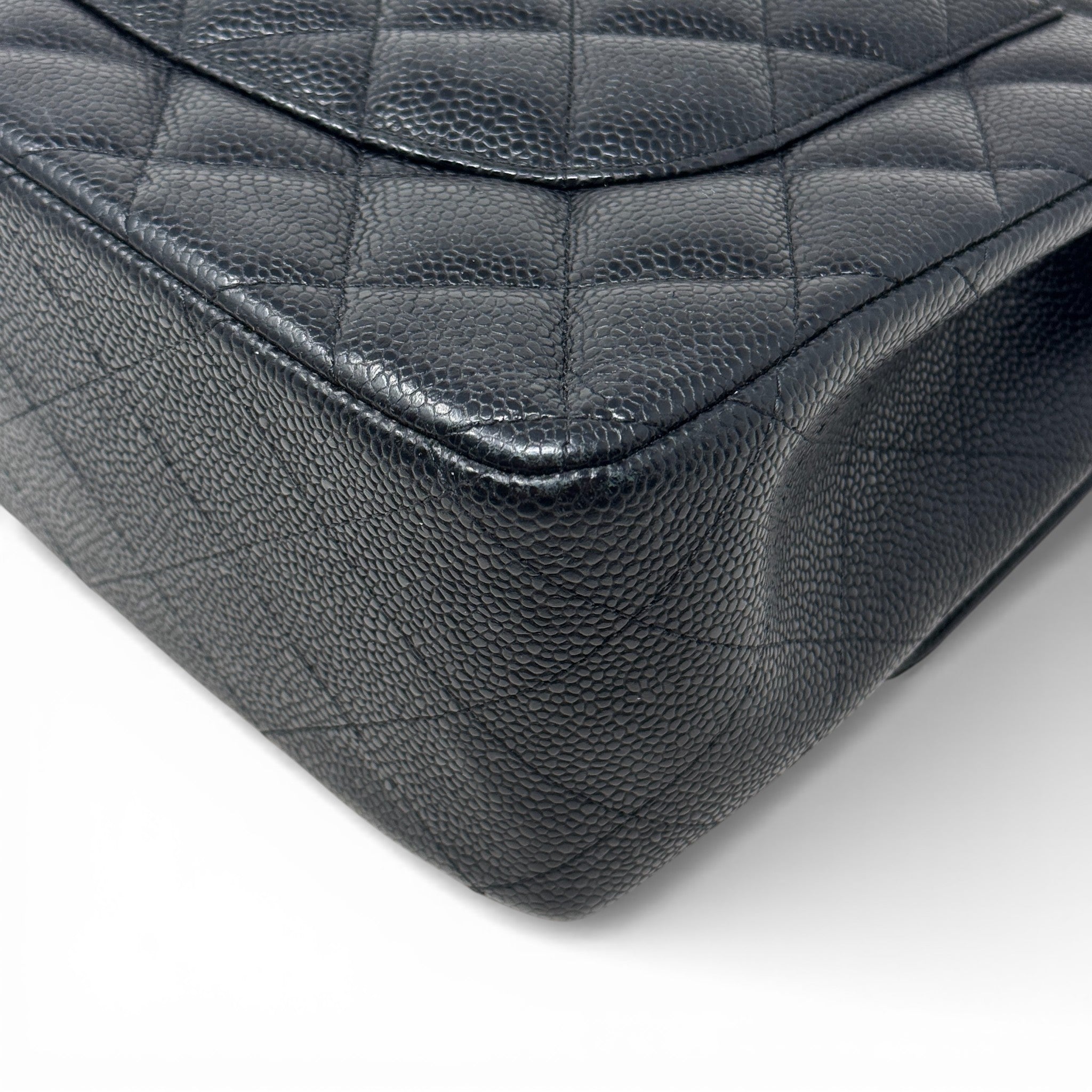 Chanel Black Caviar Jumbo Classic Flap