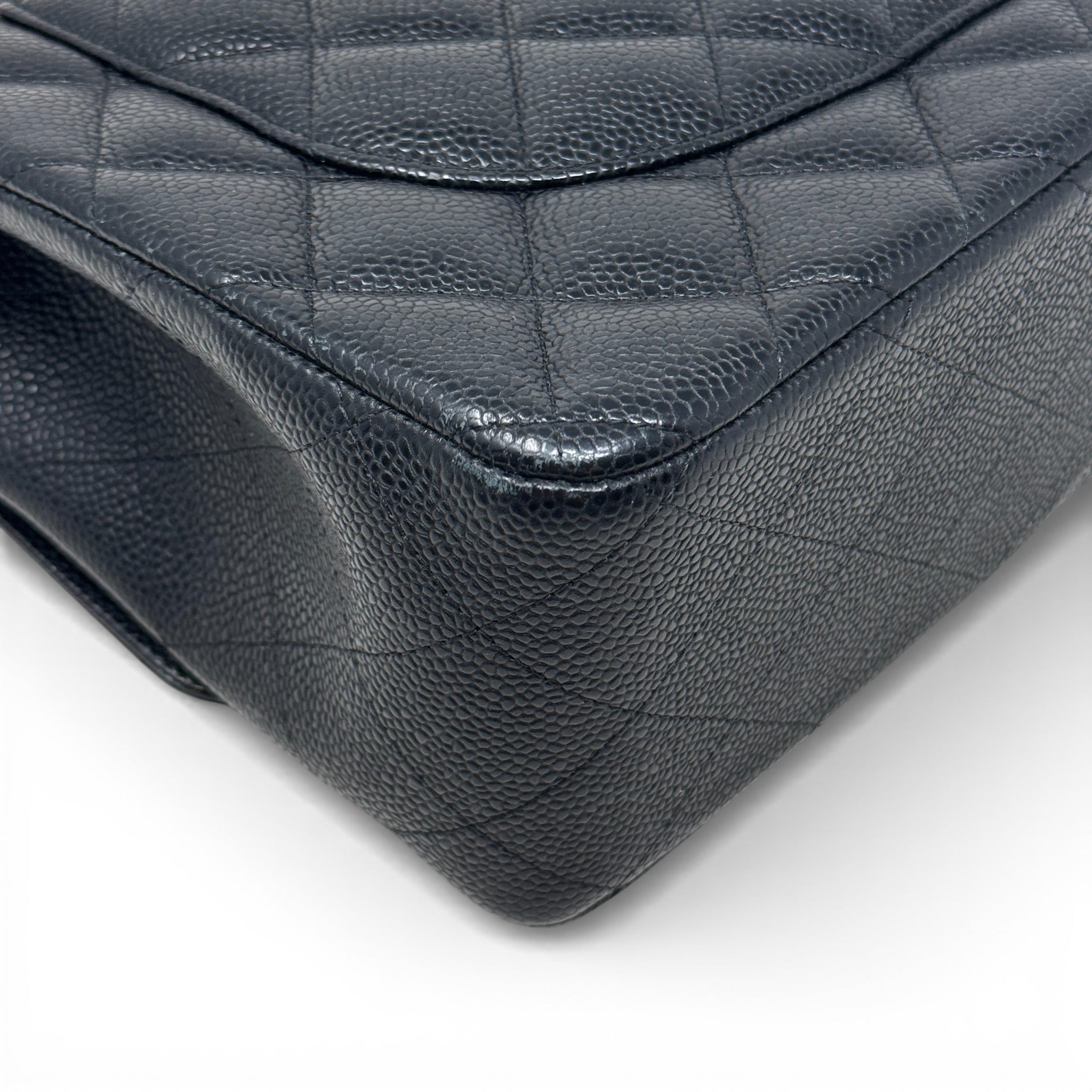 Chanel Black Caviar Jumbo Classic Flap