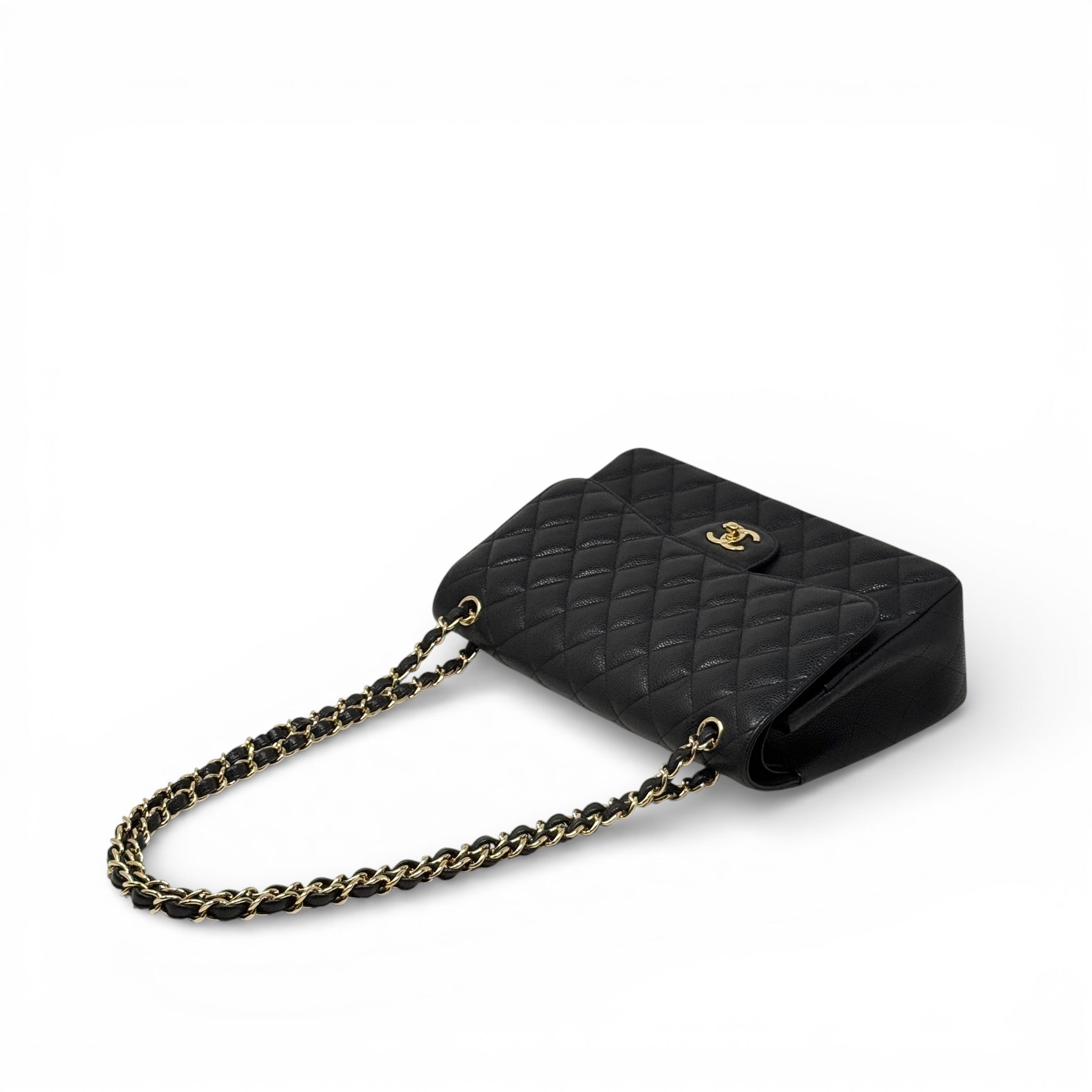 Chanel Black Caviar Jumbo Classic Flap