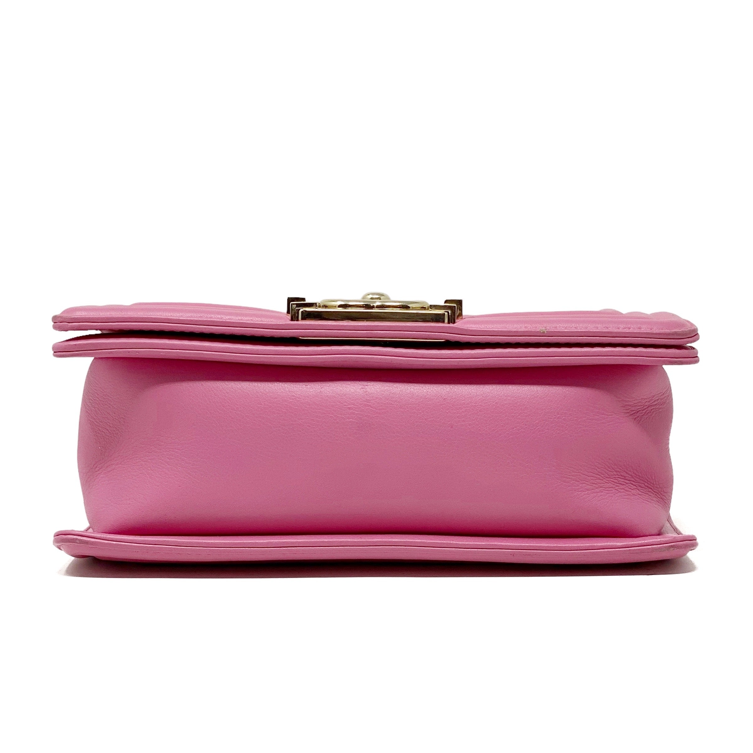 Chanel Pink Calfskin Small Boy Bag