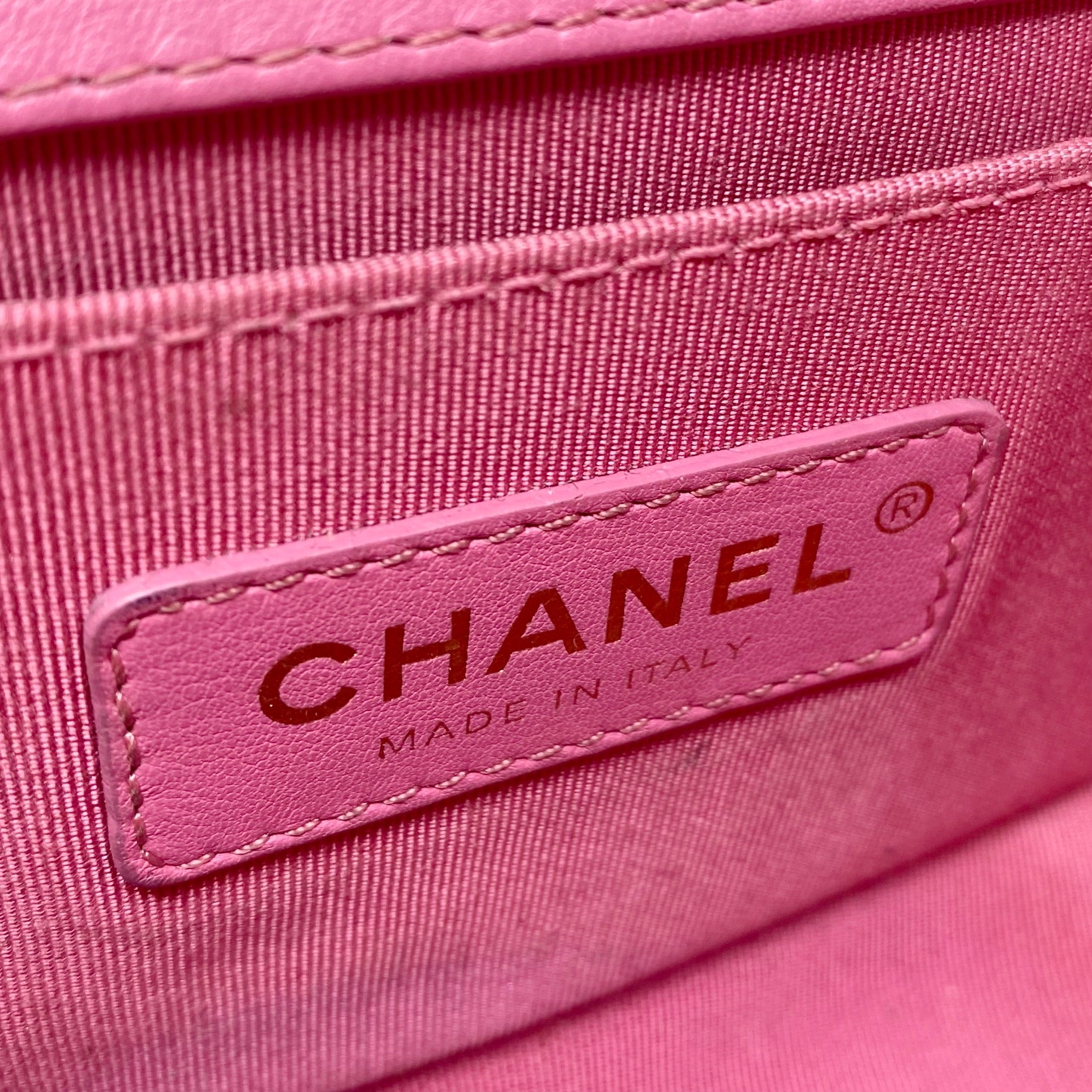 Chanel Pink Calfskin Small Boy Bag