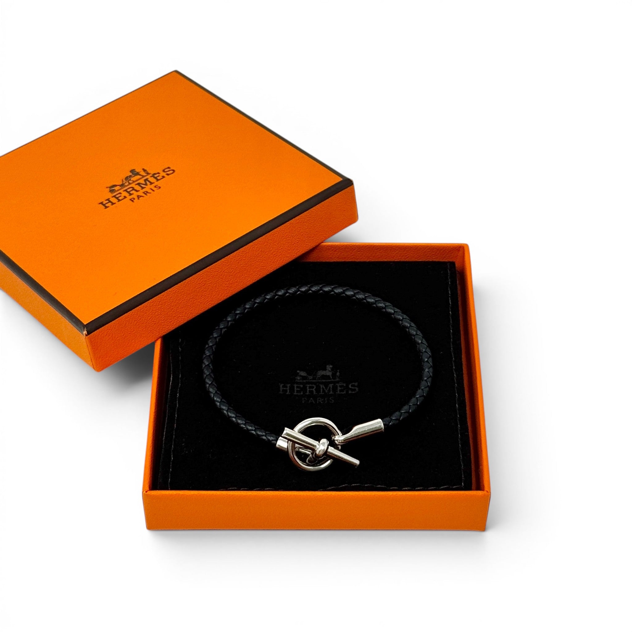 Hermes Noir Glenan Bracelet T4