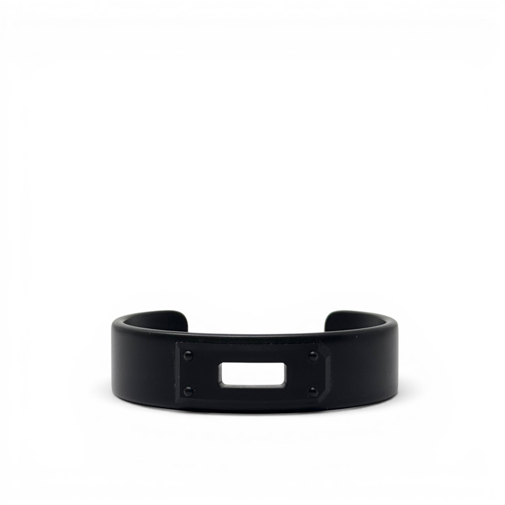 Hermes Black Aluminum Kelly Bangle T4