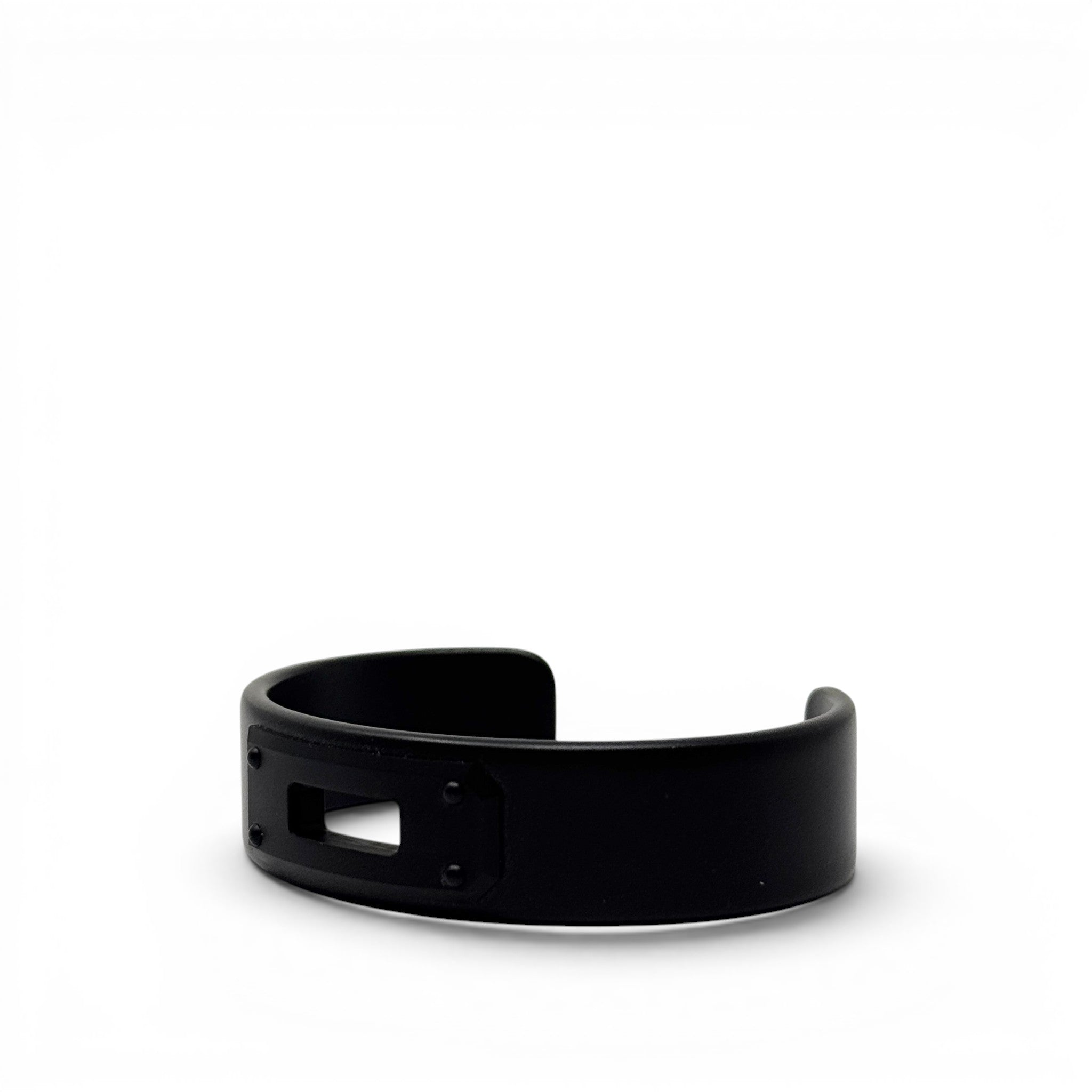 Hermes Black Aluminum Kelly Bangle T4