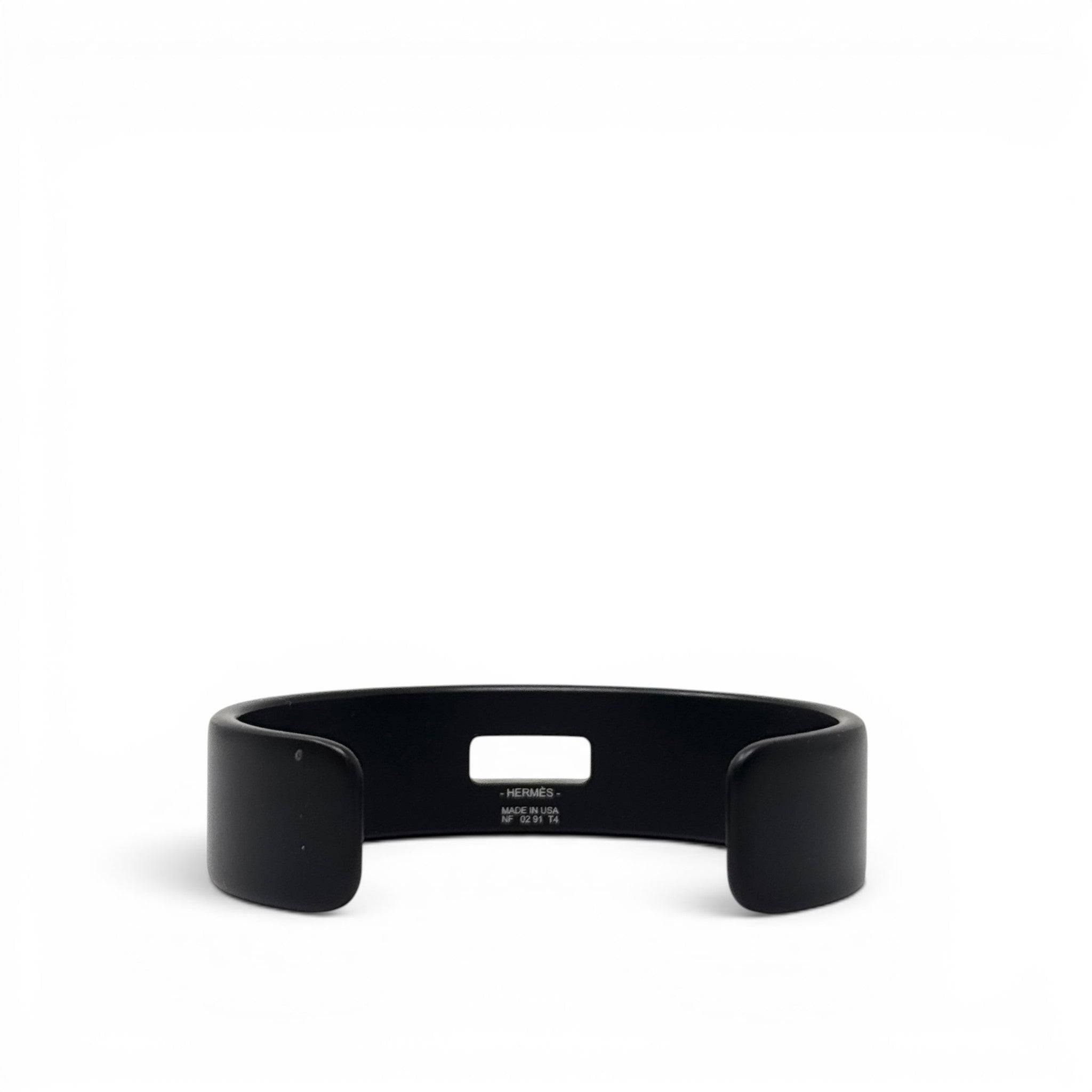 Hermes Black Aluminum Kelly Bangle T4