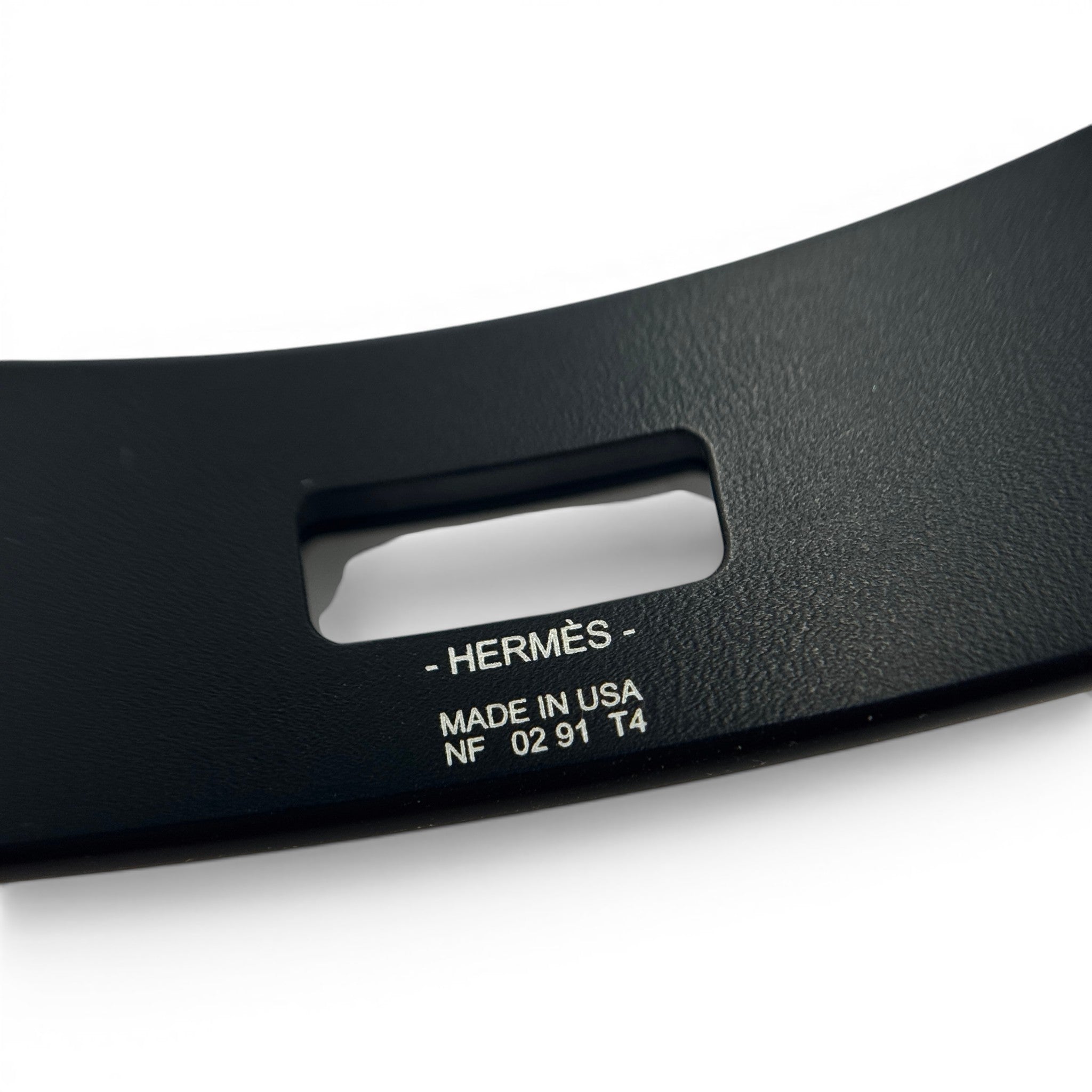 Hermes Black Aluminum Kelly Bangle T4