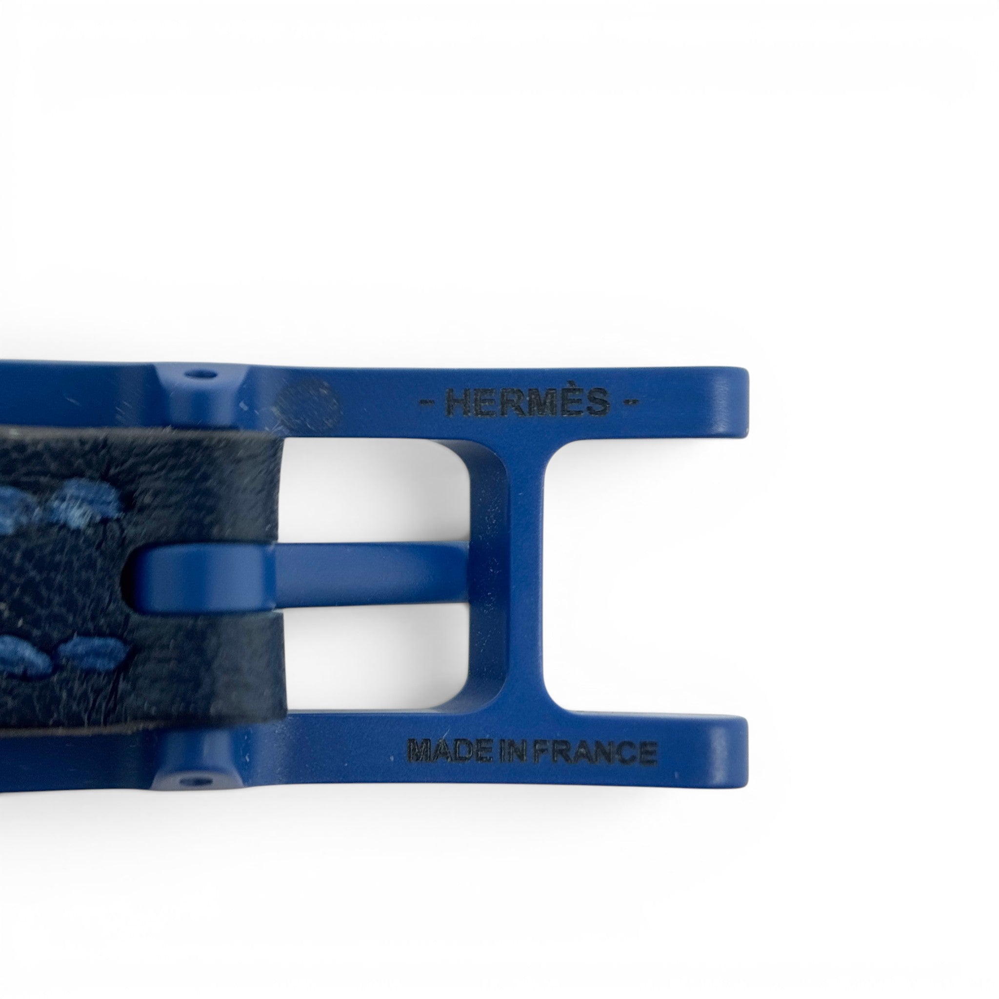 Hermes Blue France Behapi Double Tour Bracelet
