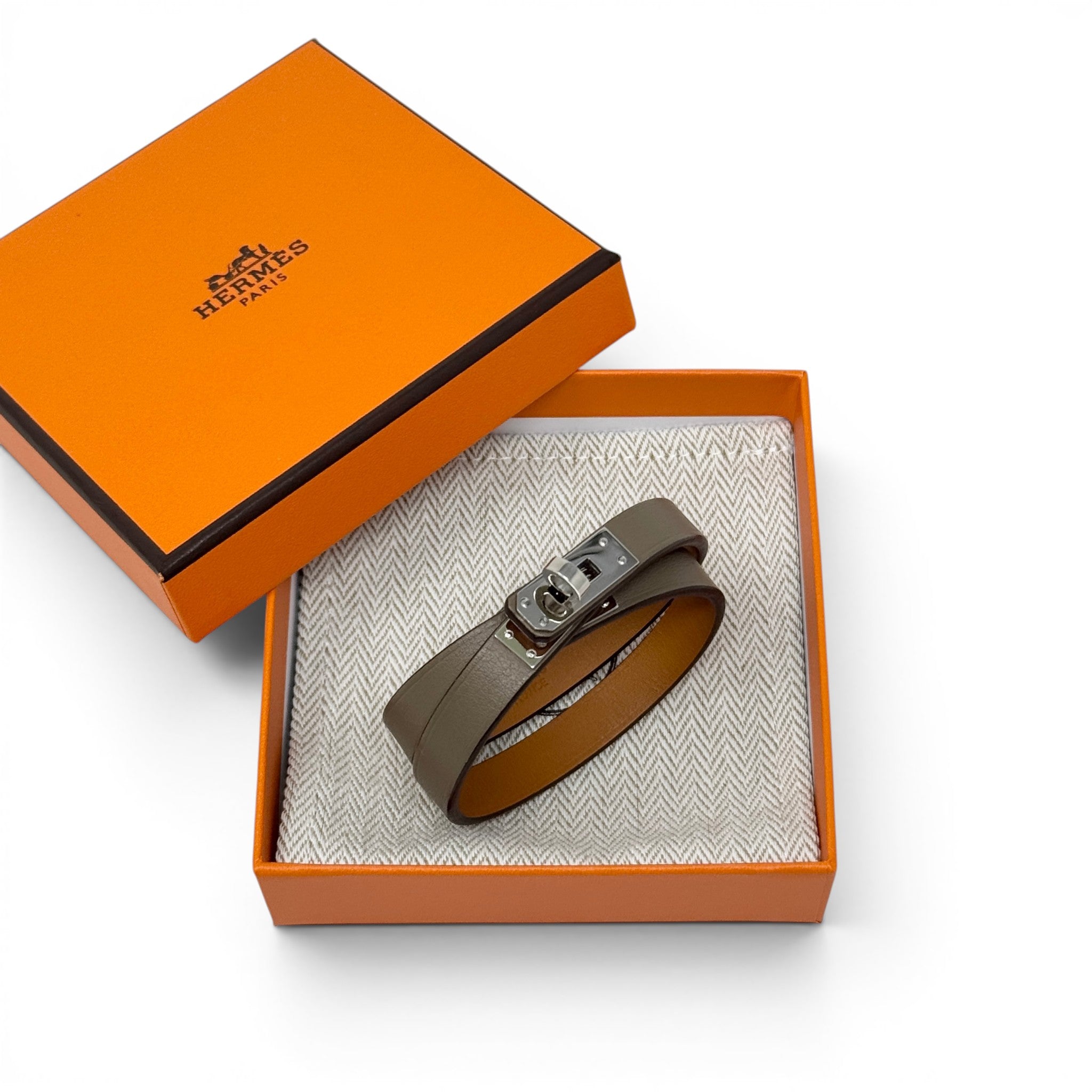 Hermes Etoupe Kelly Double Tour Bracelet T3