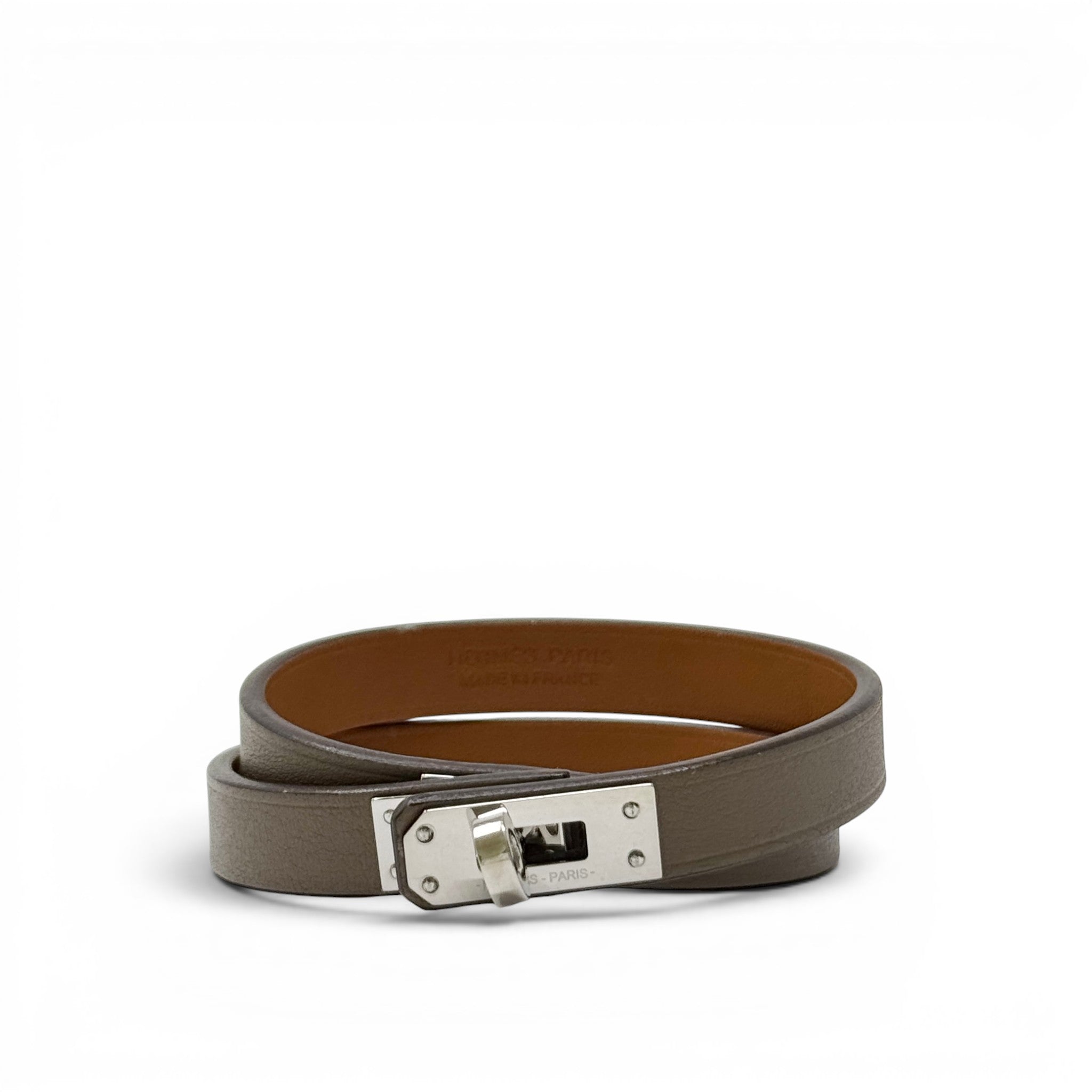 Hermes Etoupe Kelly Double Tour Bracelet T3