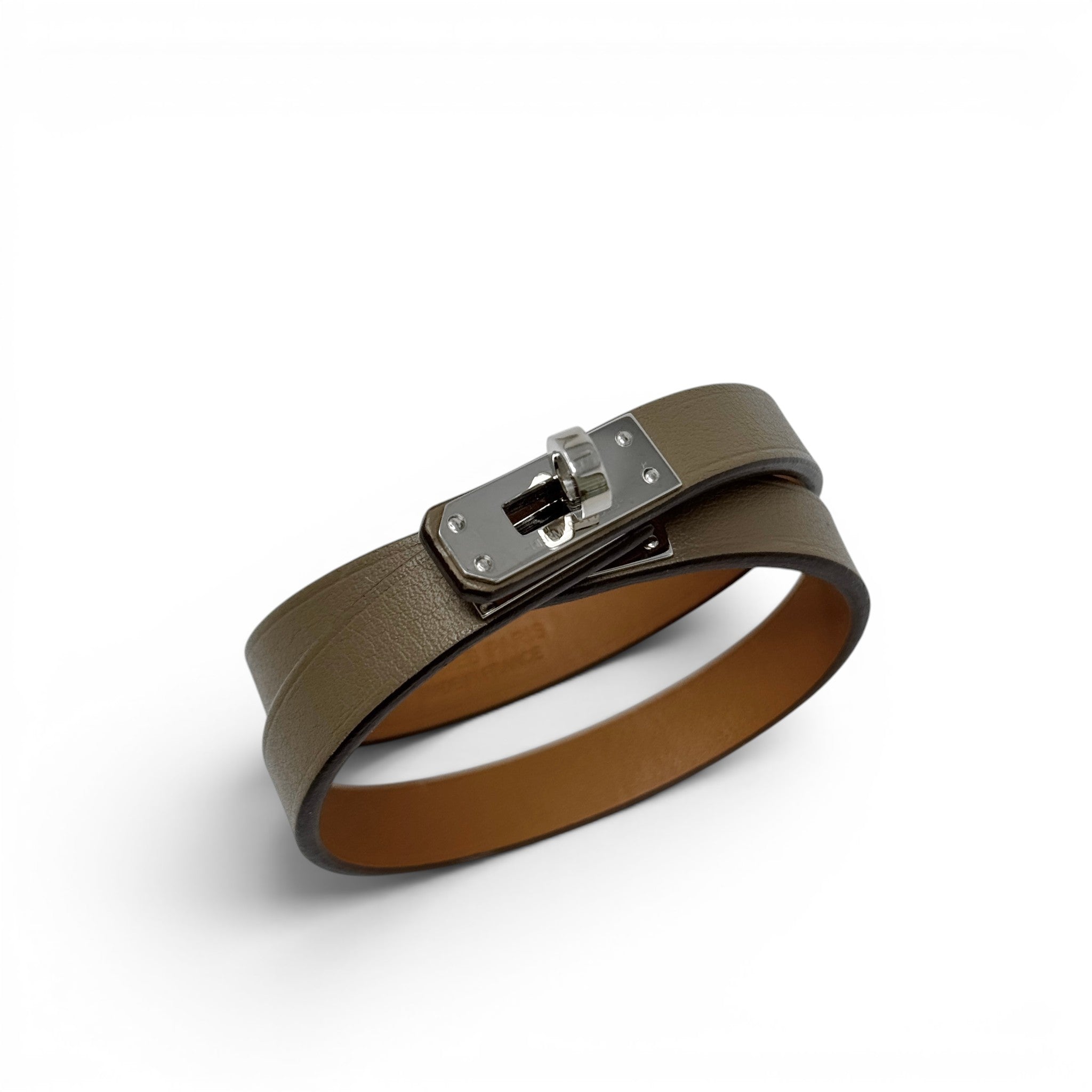 Hermes Etoupe Kelly Double Tour Bracelet T3