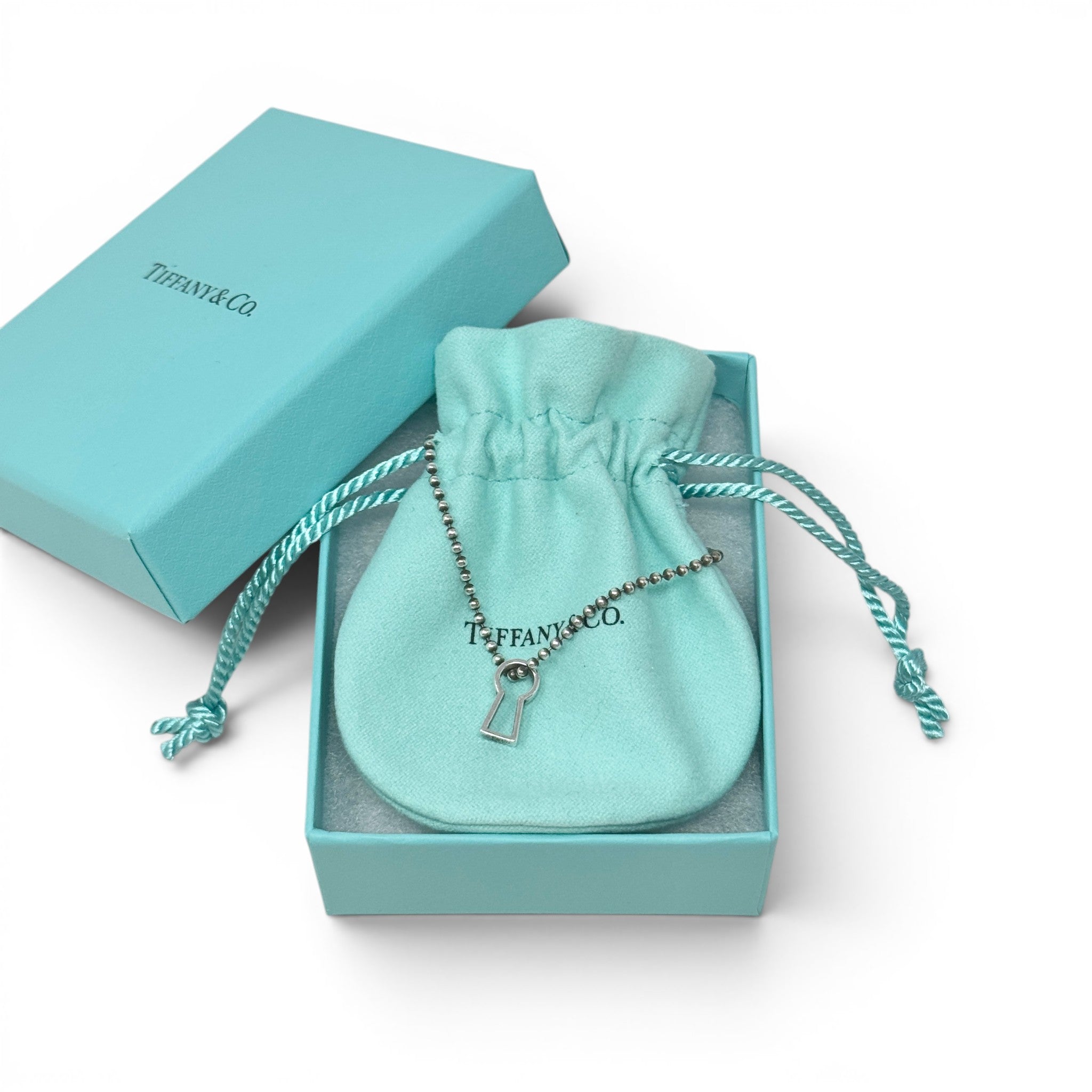 Tiffany Silver Makers Keyhole Necklace