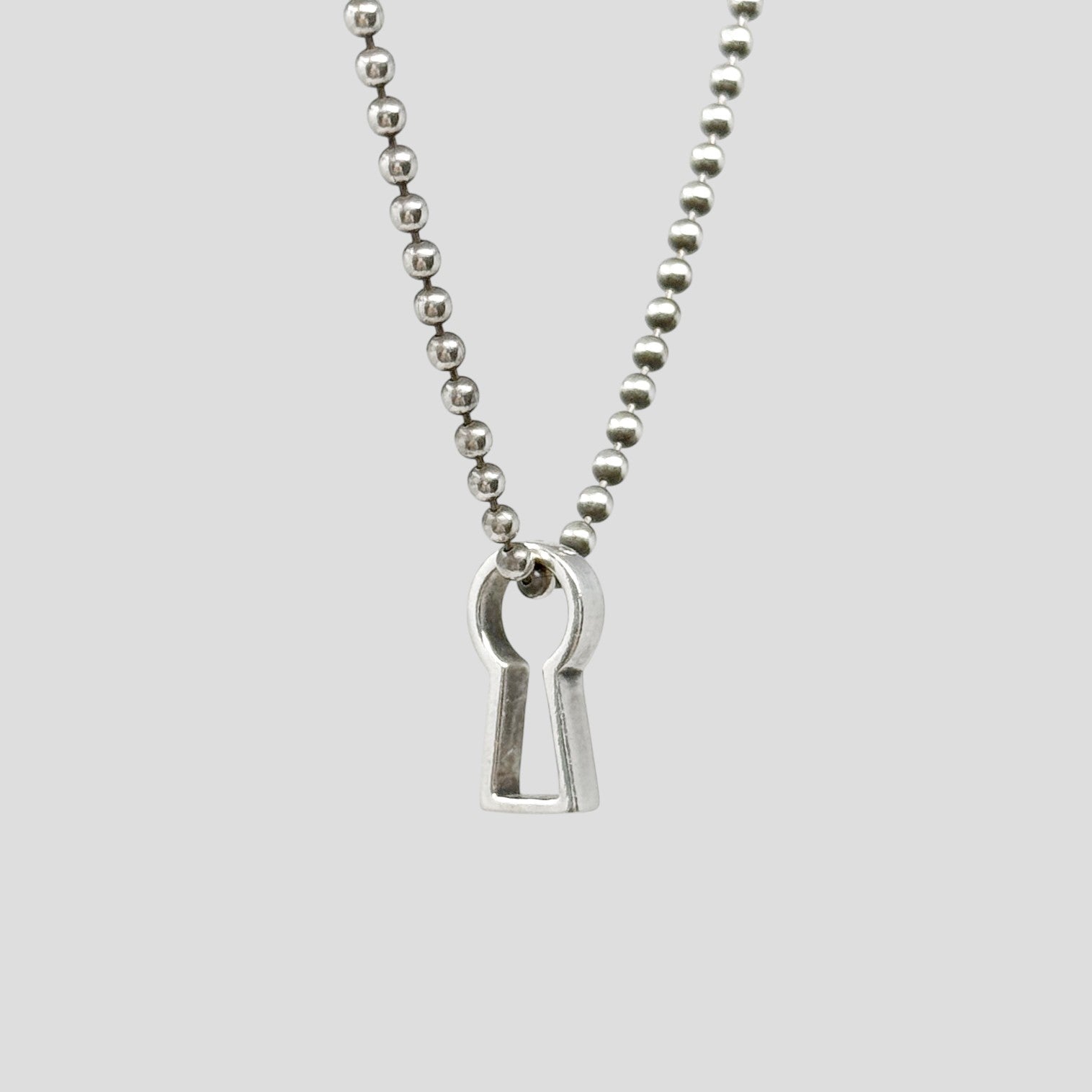 Tiffany Silver Makers Keyhole Necklace