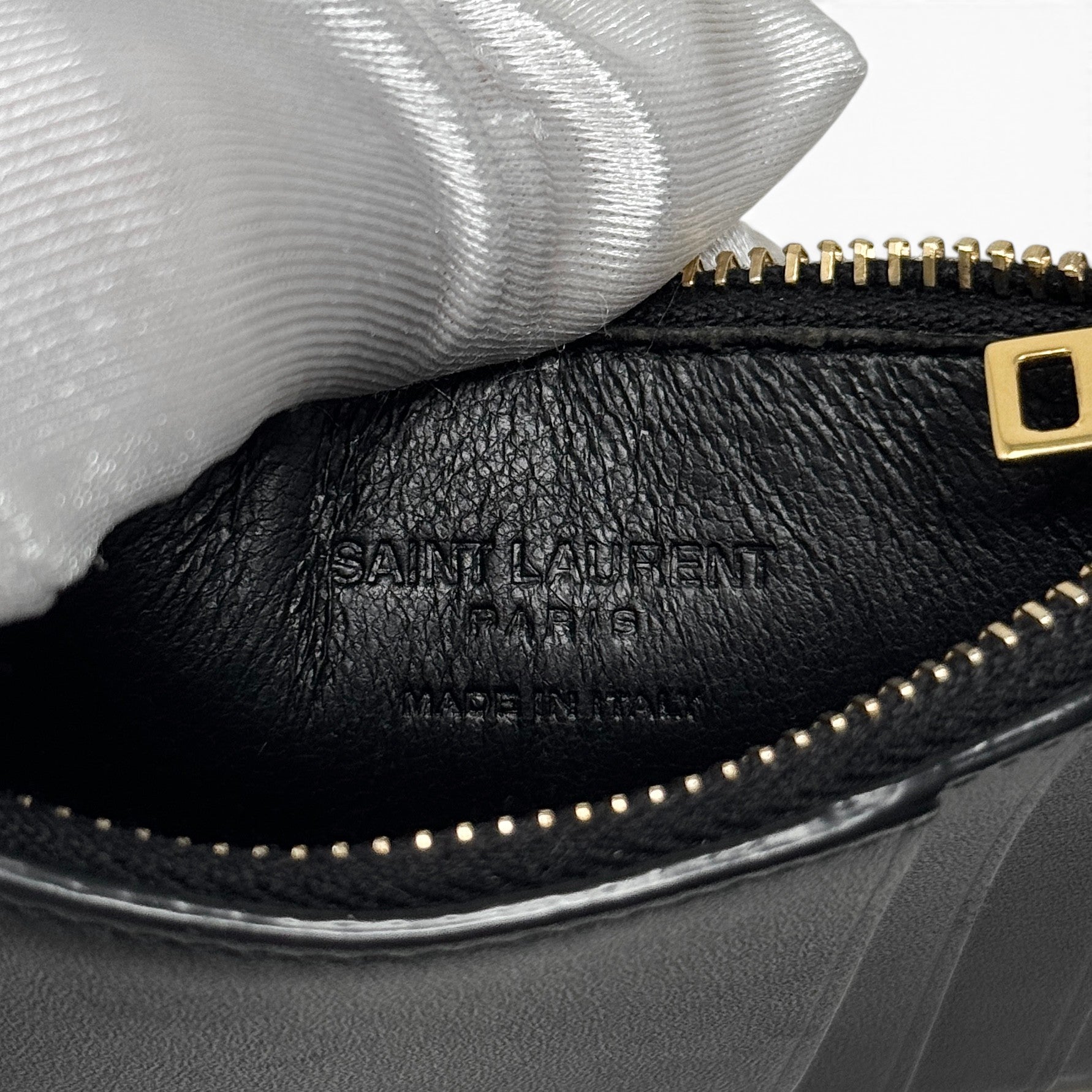 Saint Laurent Black Fragment Card Holder