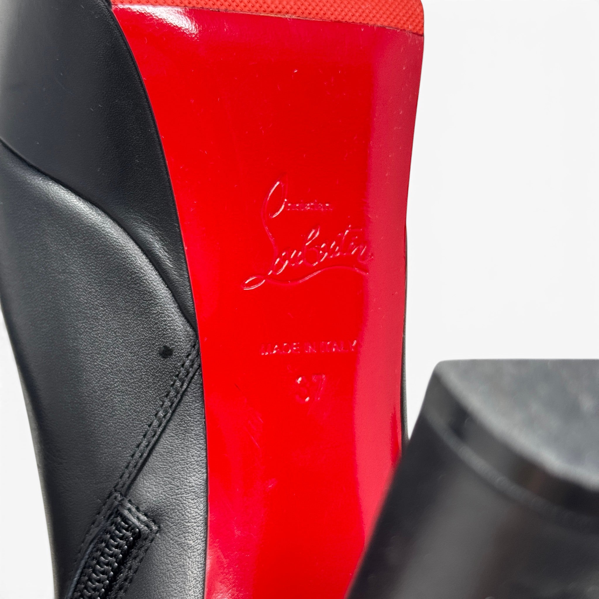 Christian Louboutin Black Loo Booty 130