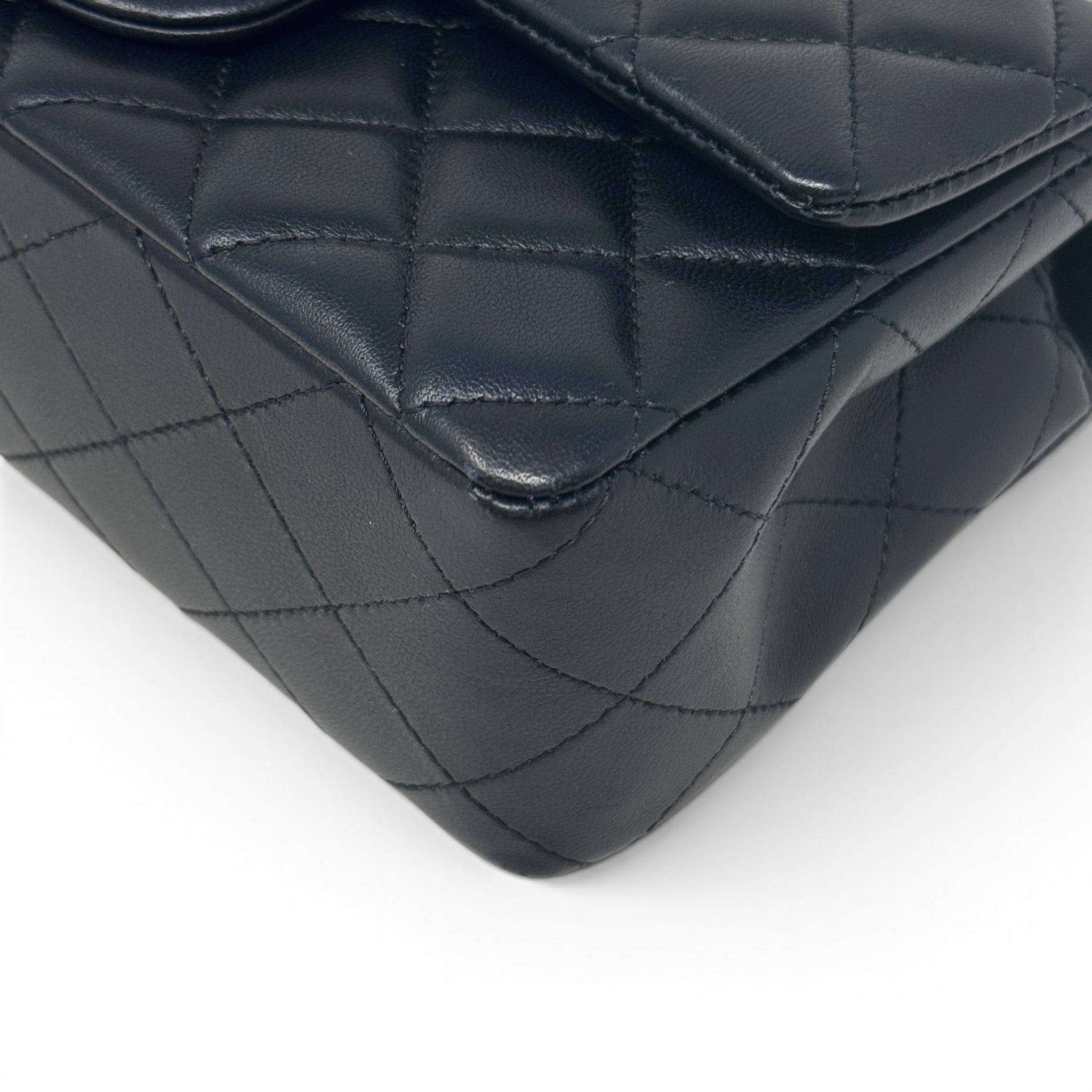 Chanel Black Lambskin Mini Classic Handbag