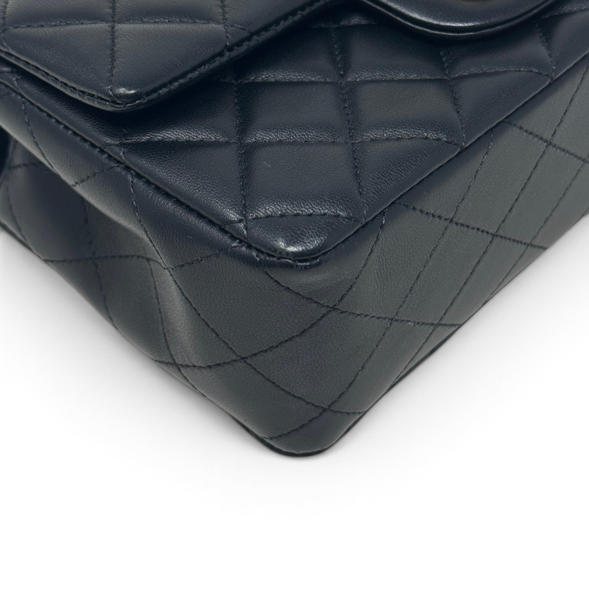 Chanel Black Lambskin Mini Classic Handbag