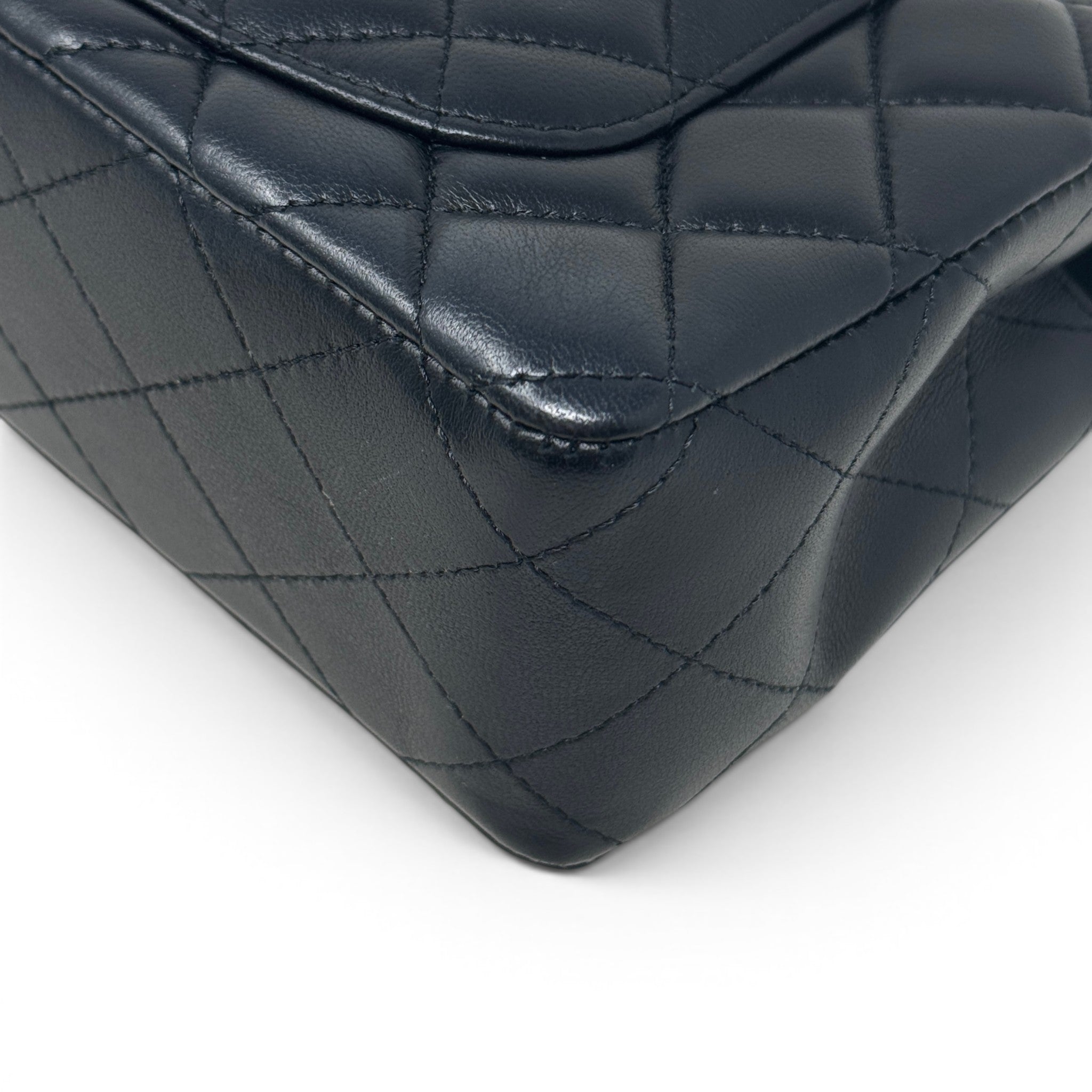 Chanel Black Lambskin Mini Classic Handbag