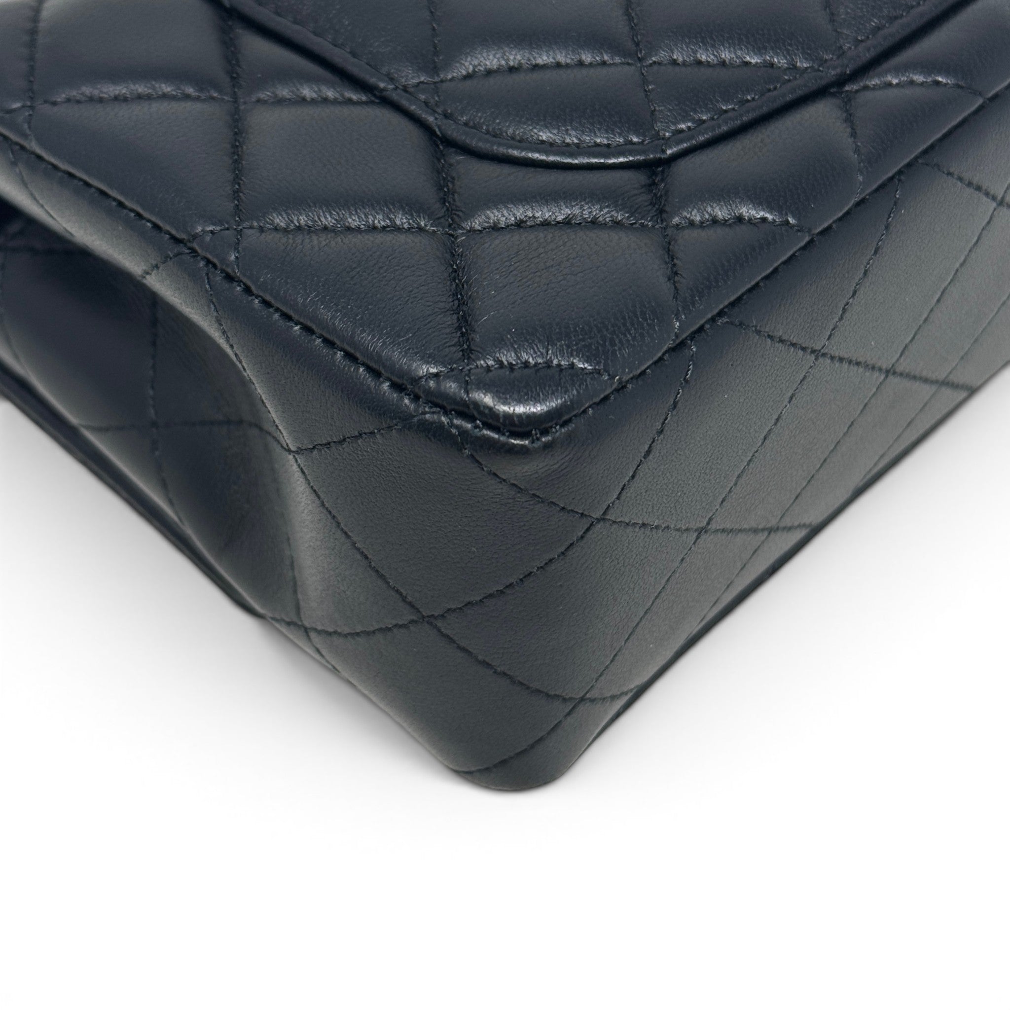 Chanel Black Lambskin Mini Classic Handbag