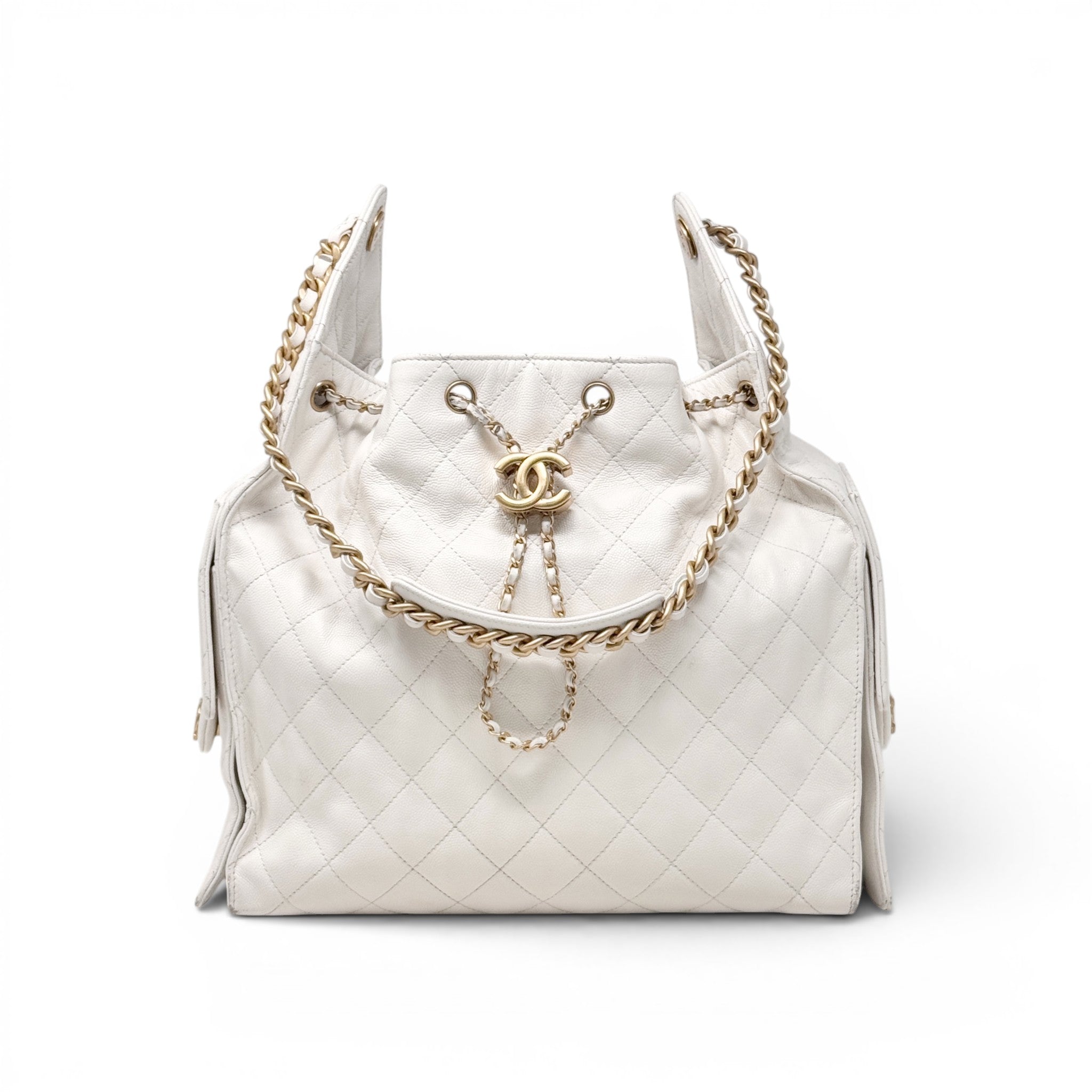 CHANEL White 25 Small Handbag