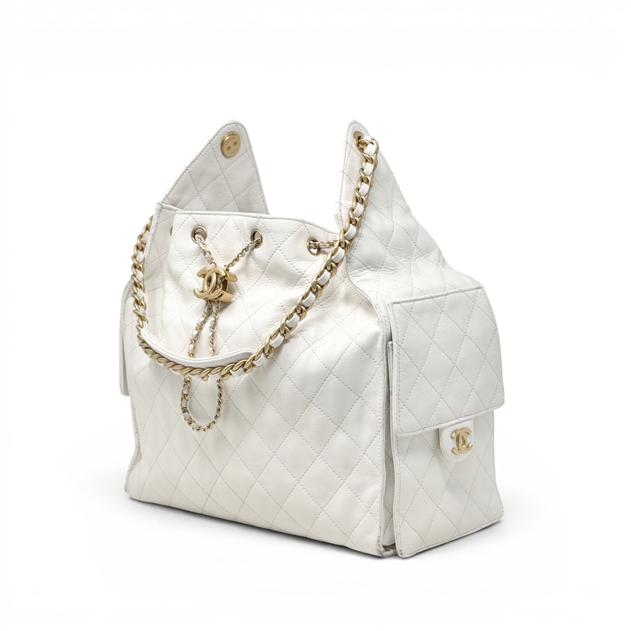 CHANEL White 25 Small Handbag