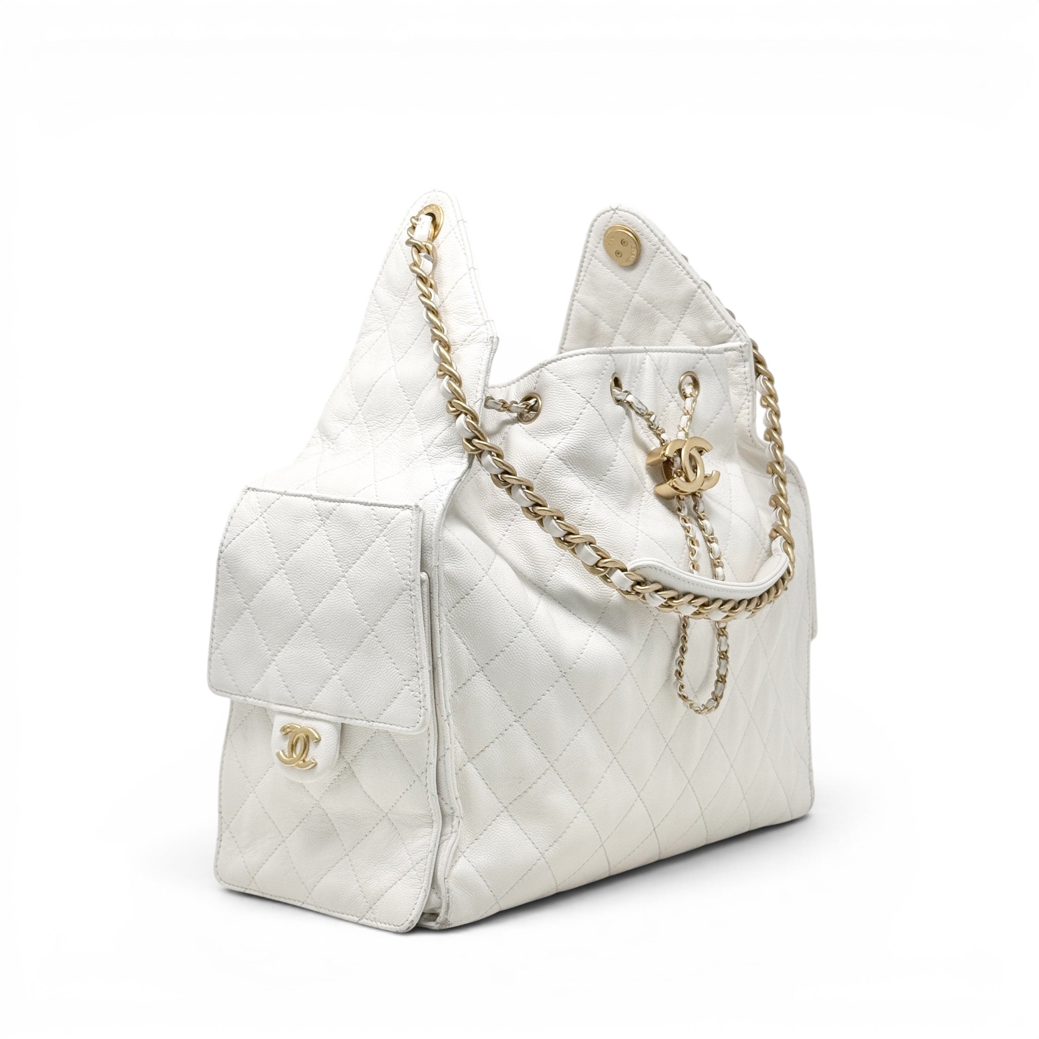 CHANEL White 25 Small Handbag