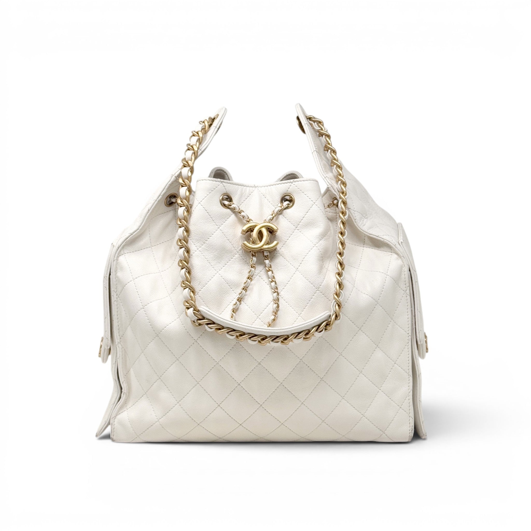 CHANEL White 25 Small Handbag