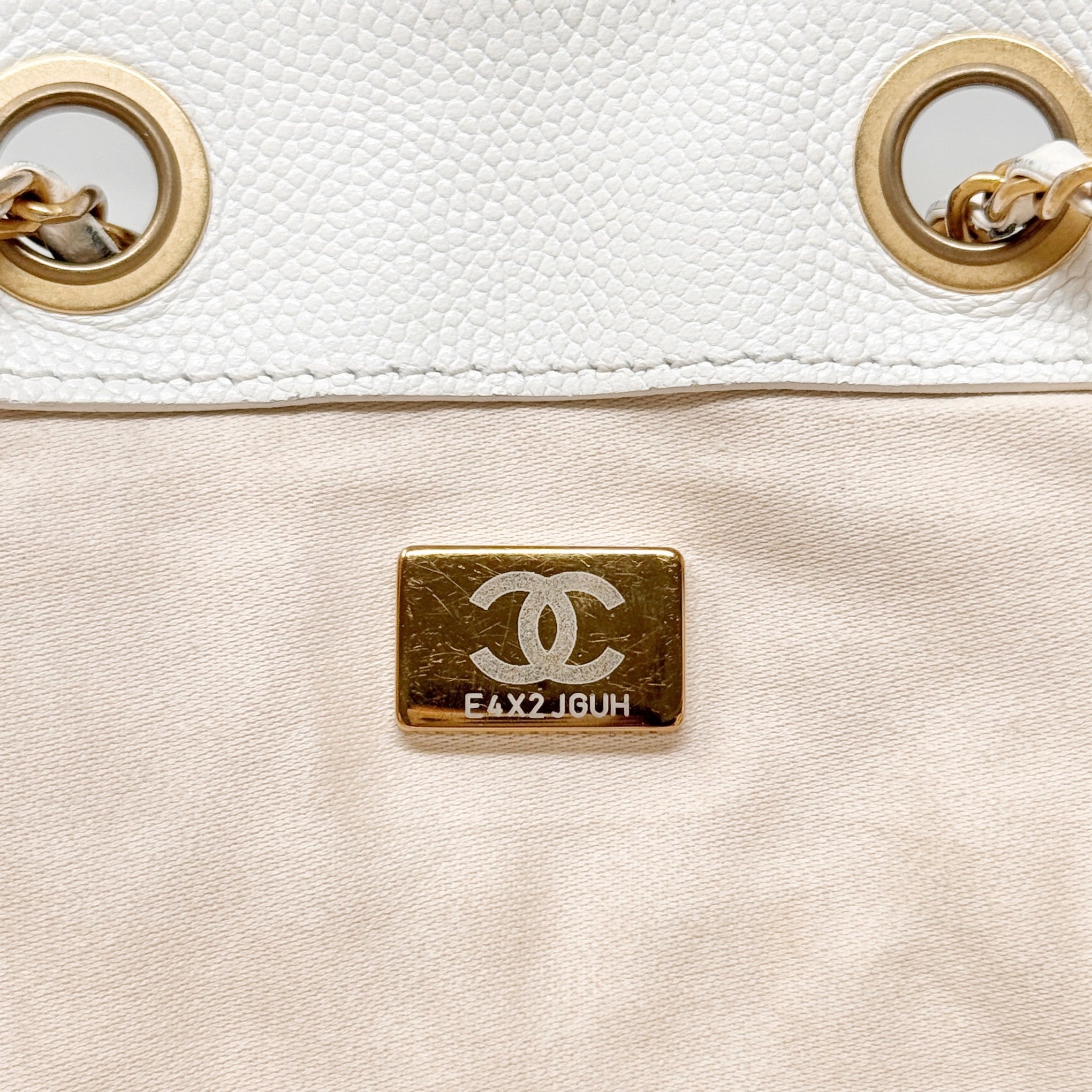 CHANEL White 25 Small Handbag